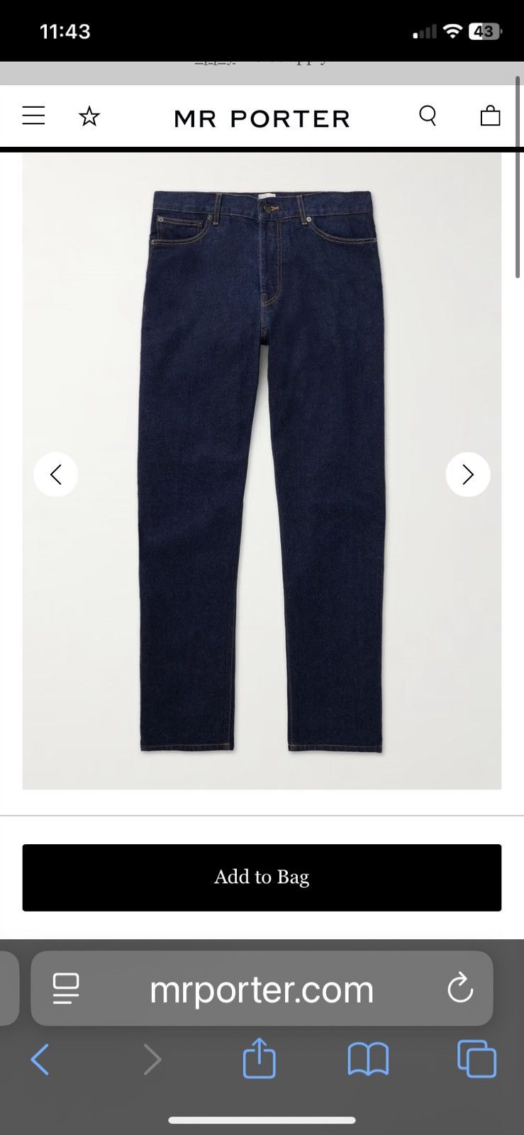 Sunspel Sunsel straight-leg jeans size 30/32 Size US 30 / EU 46 - 2 Thumbnail