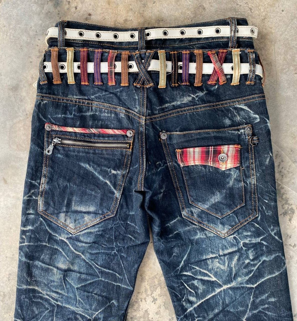 Japanese Brand Nylaus Japan Double-Waist Belted Thunderstorm flash effect Size US 29 - 15 Thumbnail