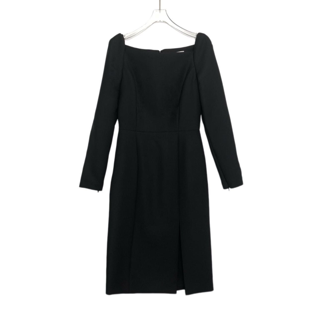 Dior Dior Wool Texture Long Split Hem Black Dress K26WX Size XS / US 0-2 / IT 36-38 - 1 Thumbnail