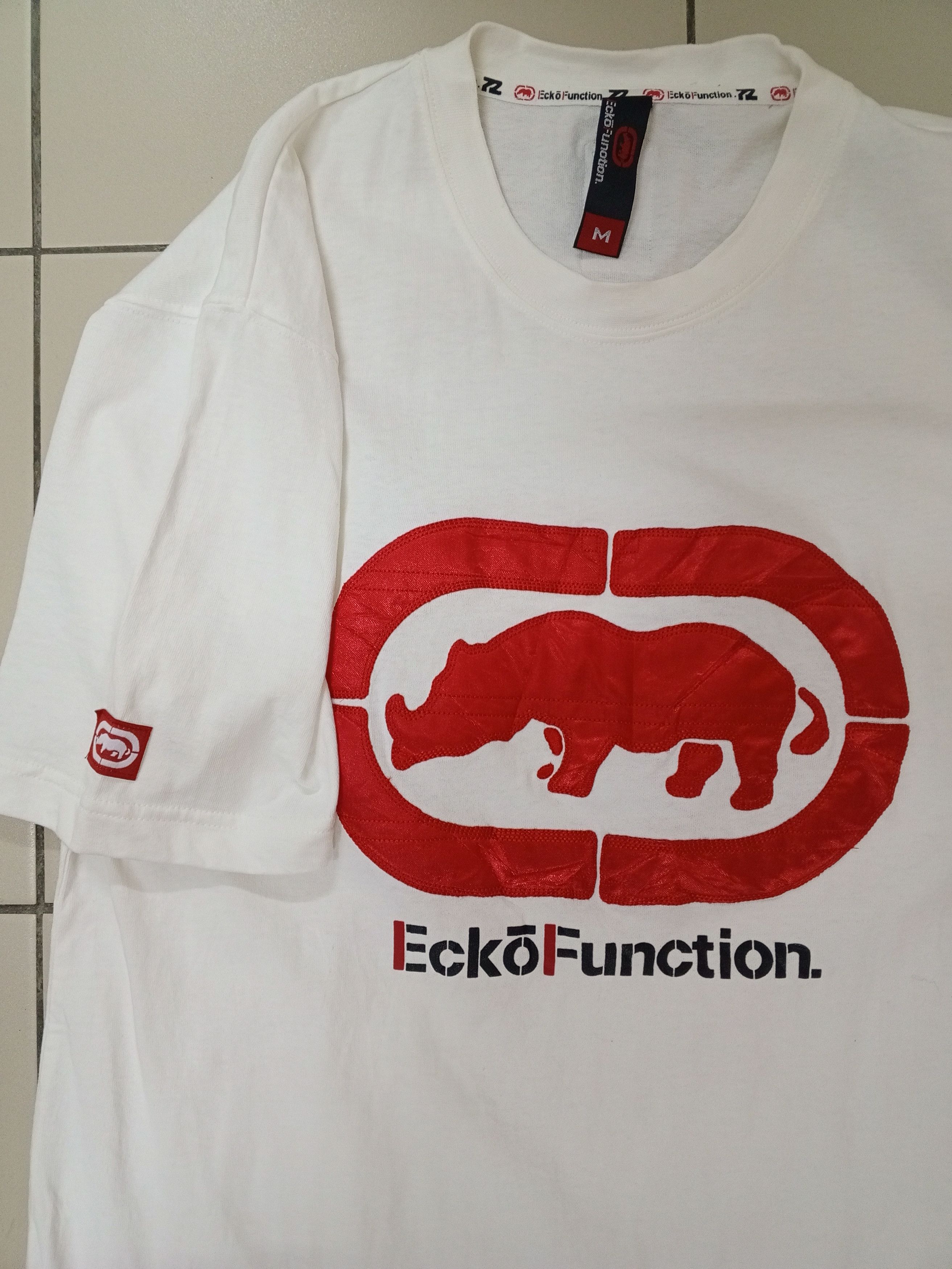 Ecko Unltd. Ecko Function White Medium Shirt Hip Hop Style Size US M / EU 48-50 / 2 - 2 Thumbnail