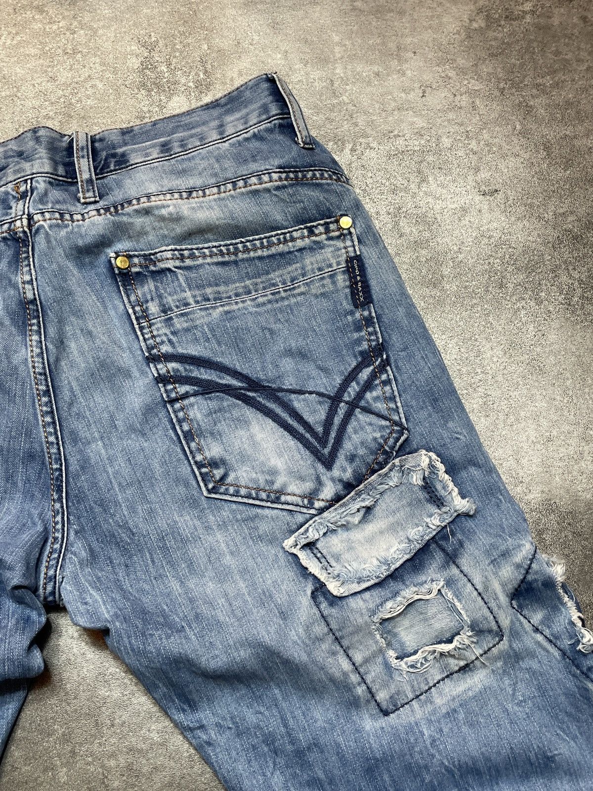 Vintage 🔥RARE🔥Vintage Y2K Denim Jeans Distressed Rare Avant Garde Size US 32 / EU 48 - 11 Thumbnail