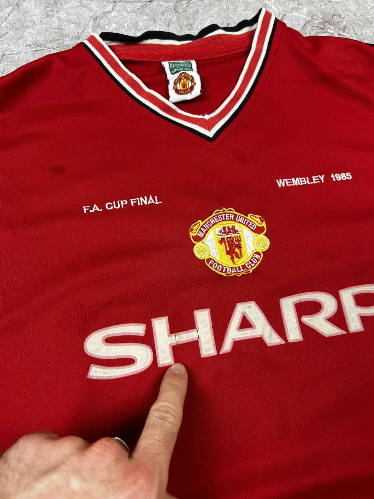 Adidas × Vintage Vintage Manchester United Scora Draw Jersey 90s Size US M / EU 48-50 / 2 - 7 Thumbnail