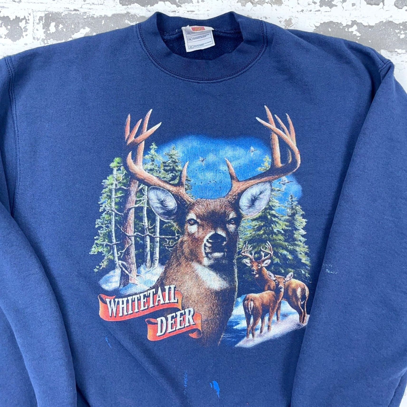 Vintage Vintage Member's Mark Blue Graphic Print Crewneck Sweatshirt Men XL All Seasons Y2K Deer Hunting Size US XL / EU 56 / 4 - 2 Thumbnail