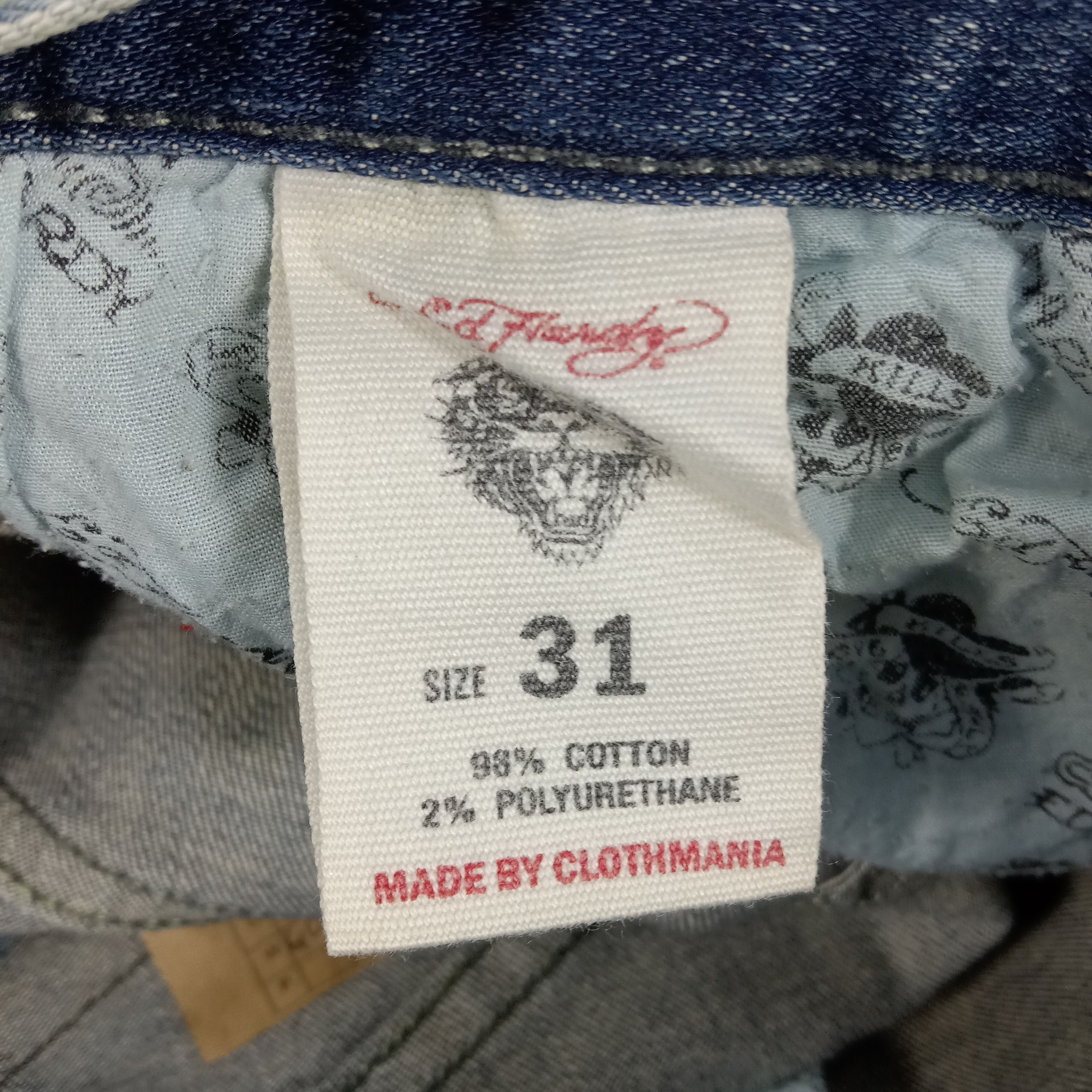 Christian Audigier × Ed Hardy × Vintage Ed Hardy by Christian Audiger Embroidery Denim Jeans Size 32" / US 10 / IT 46 - 14 Thumbnail