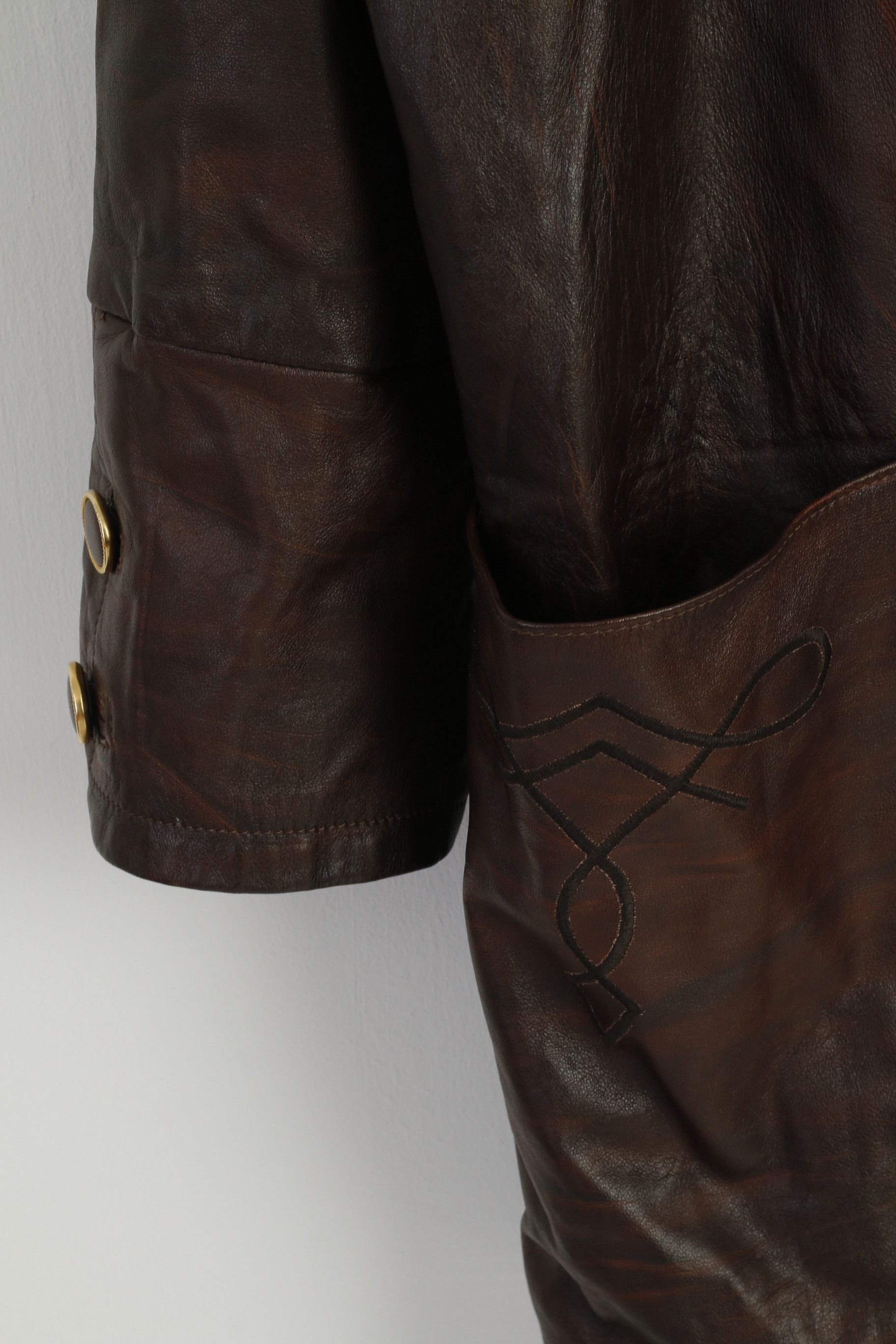 Genuine Leather Leather Stil Confezioni Women L Jacket Brown Soft 8530 Size L / US 10 / IT 46 - 4 Thumbnail
