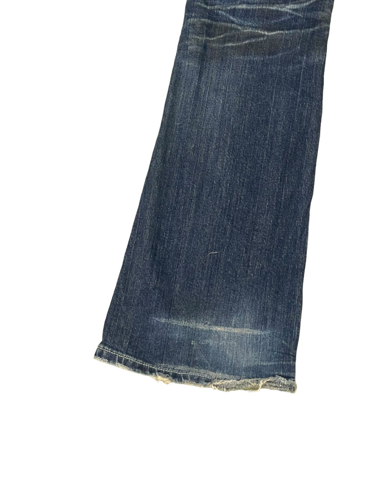 Japanese Brand Flare Jeans Army of No Faded Distress Low Rise Boot Cut 8🟦8 Size US 30 / EU 46 - 16 Thumbnail