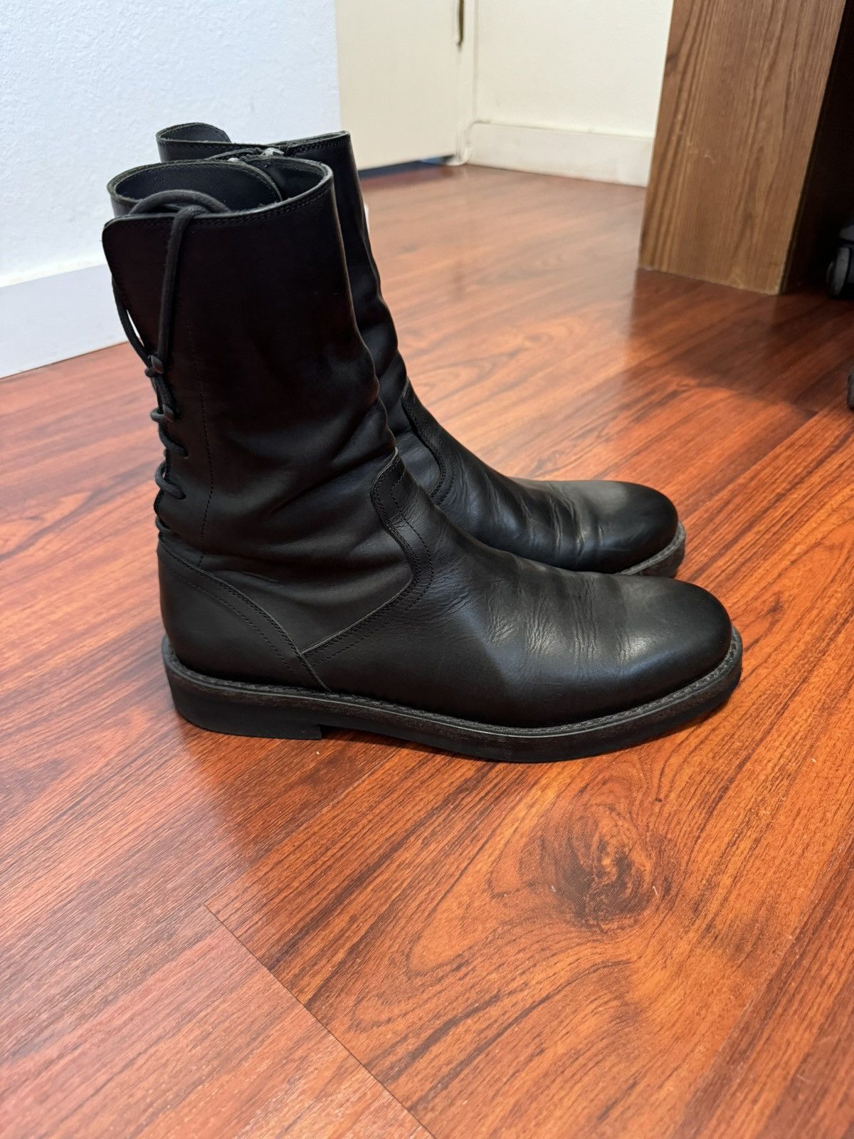 Ann Demeulemeester Ann Demeulemeester Back Lace Vitello Boots Size US 9.5 / EU 42-43 - 4 Thumbnail
