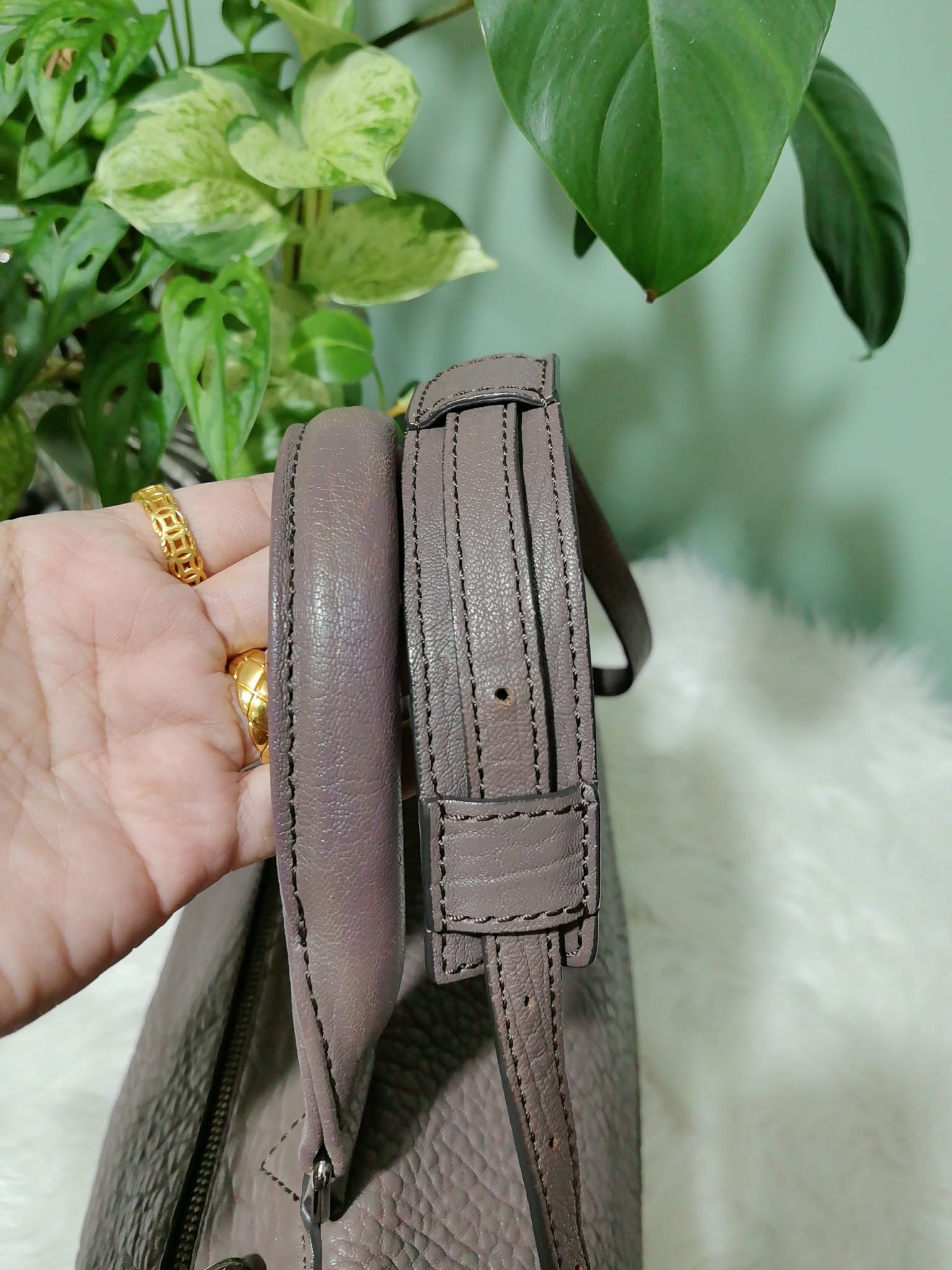 MCM MCM 2way leather flapbag taupe leather Size ONE SIZE - 10 Thumbnail
