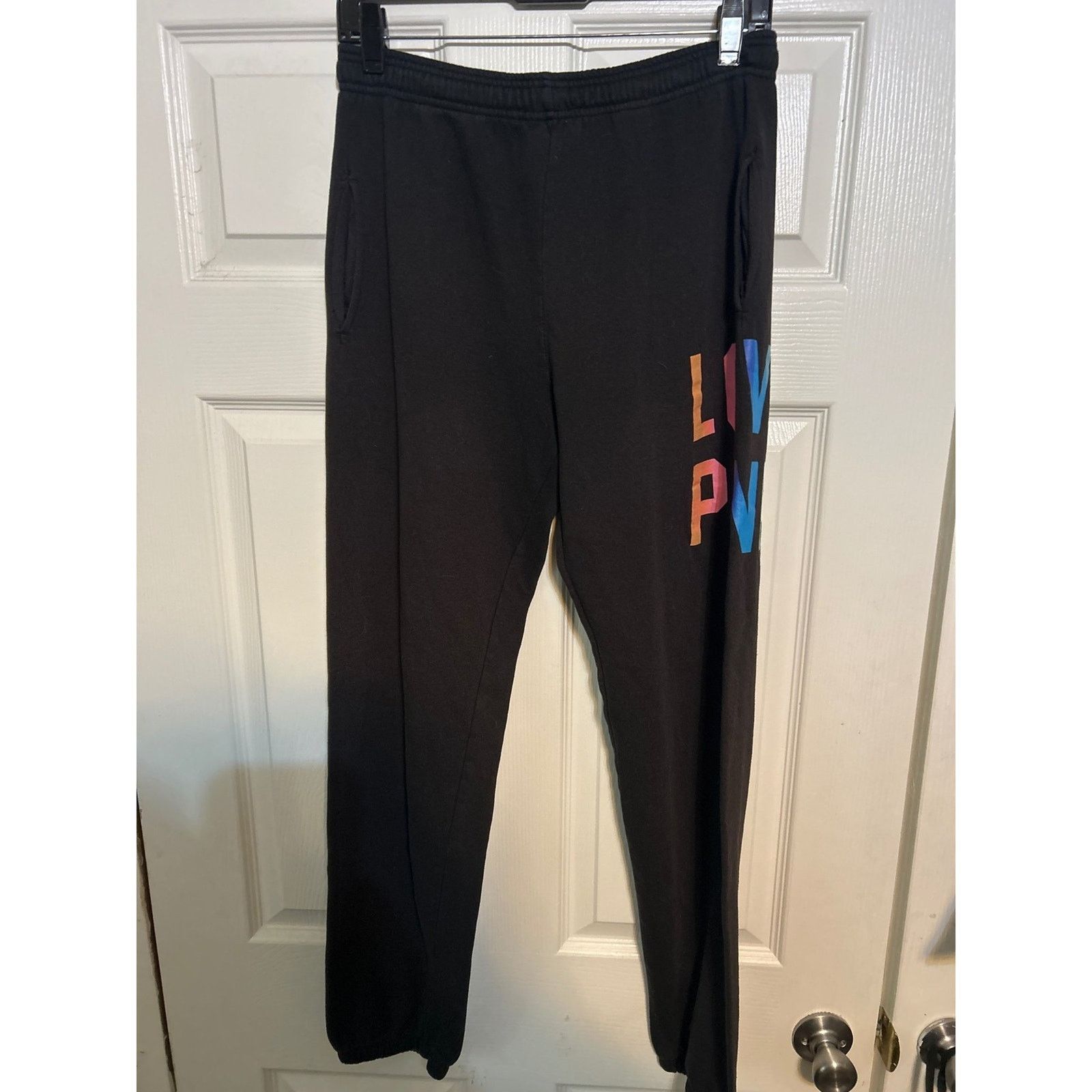 Victoria's Secret Victoria's Secret PINK Black Rainbow LOVE PINK Sweatpants XS Size 25" / US 0 / IT 36 - 1 Thumbnail