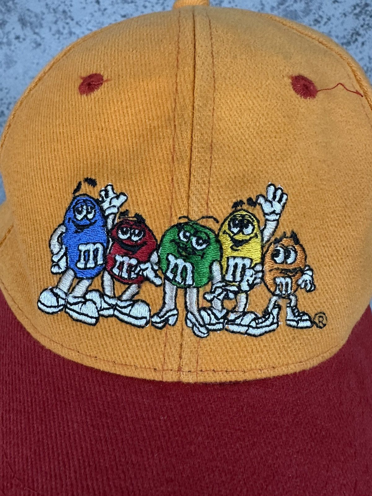 Vintage M&M’s Two-Tone Cap Hat Rare Embroidered Hat Size ONE SIZE - 5 Thumbnail