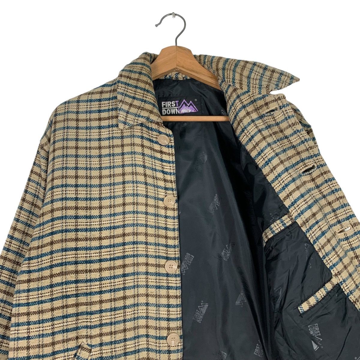 Japanese Brand FIRST DOWN Small Checked Casual Flannel Jacket #0905-C40 Size US M / EU 48-50 / 2 - 8 Thumbnail