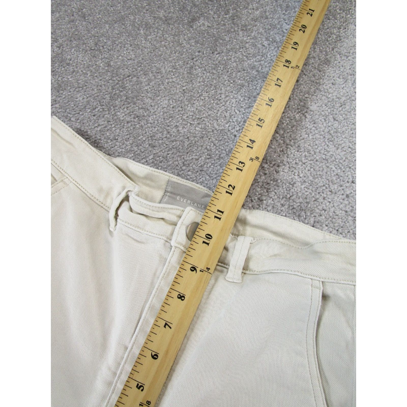 Everlane VINTAGE Everlane Jeans Womens 6 Cropped Slim Regular White Denim Size 28" / US 6 / IT 42 - 7 Thumbnail