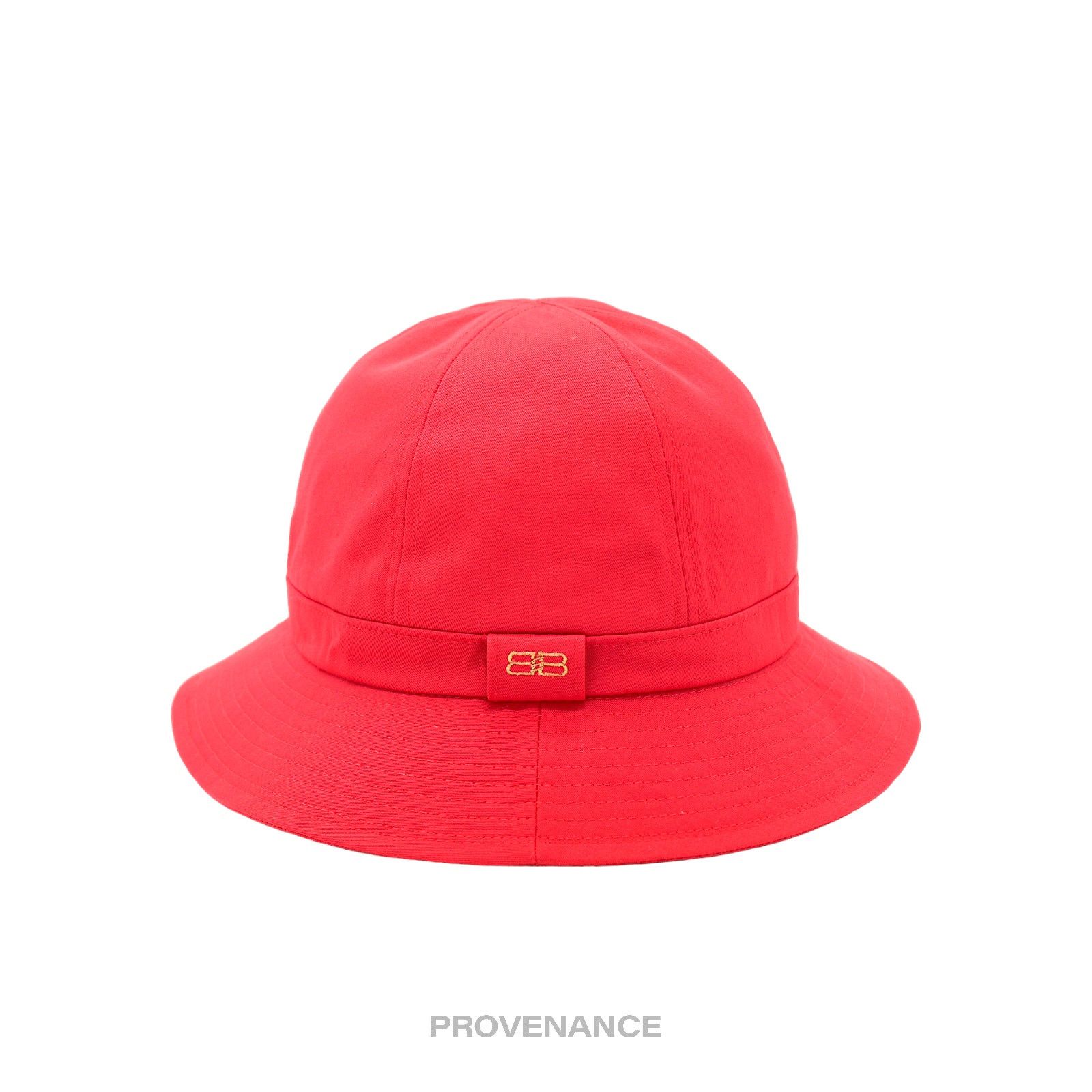 Balenciaga 🔴 Balenciaga BB Logo Embroidered Bucket Hat - Red Size ONE SIZE - 1 Thumbnail
