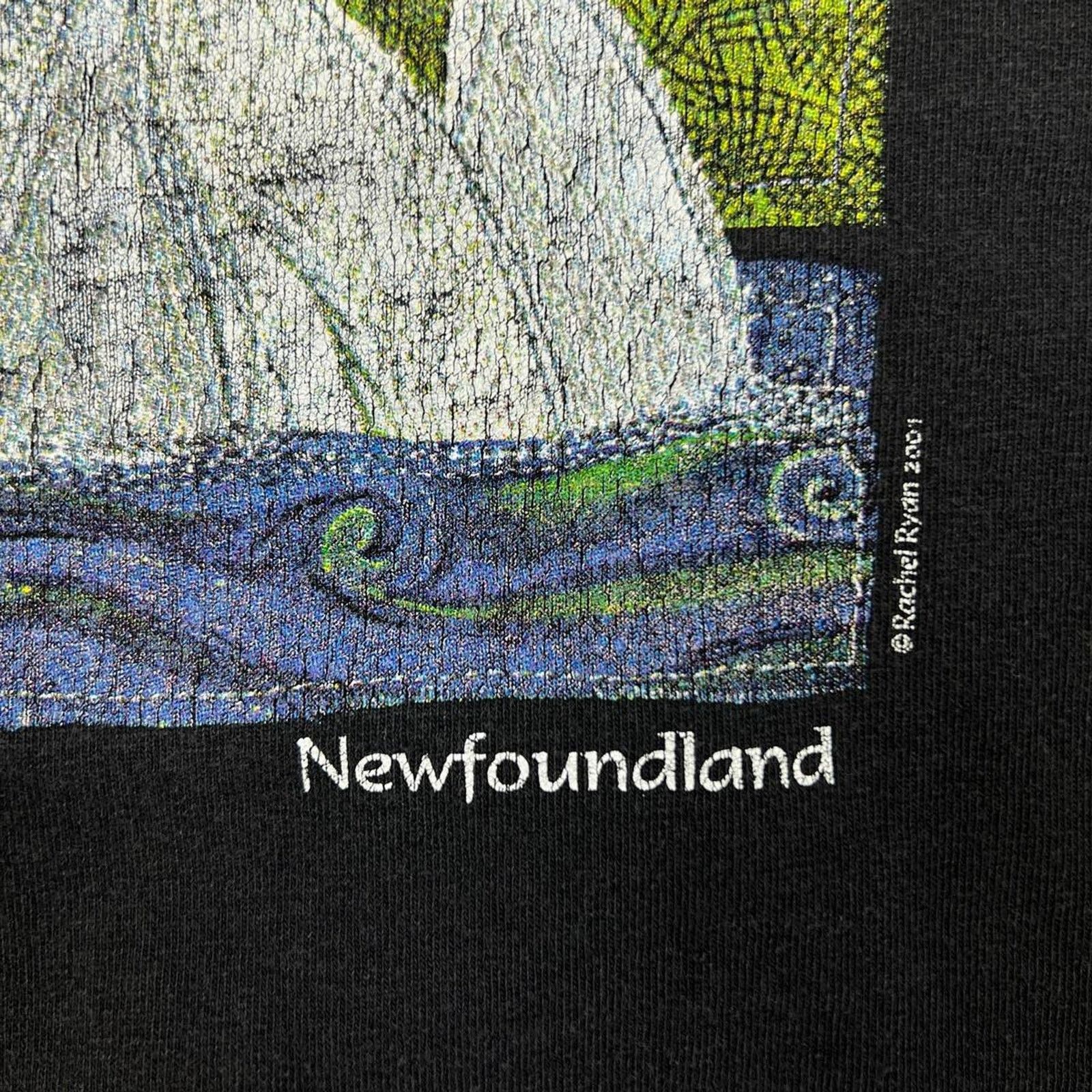 Gildan × Vintage Vintage 2001 Newfoundland Canada T Shirt Faded Nature Tee Size US XL / EU 56 / 4 - 3 Thumbnail