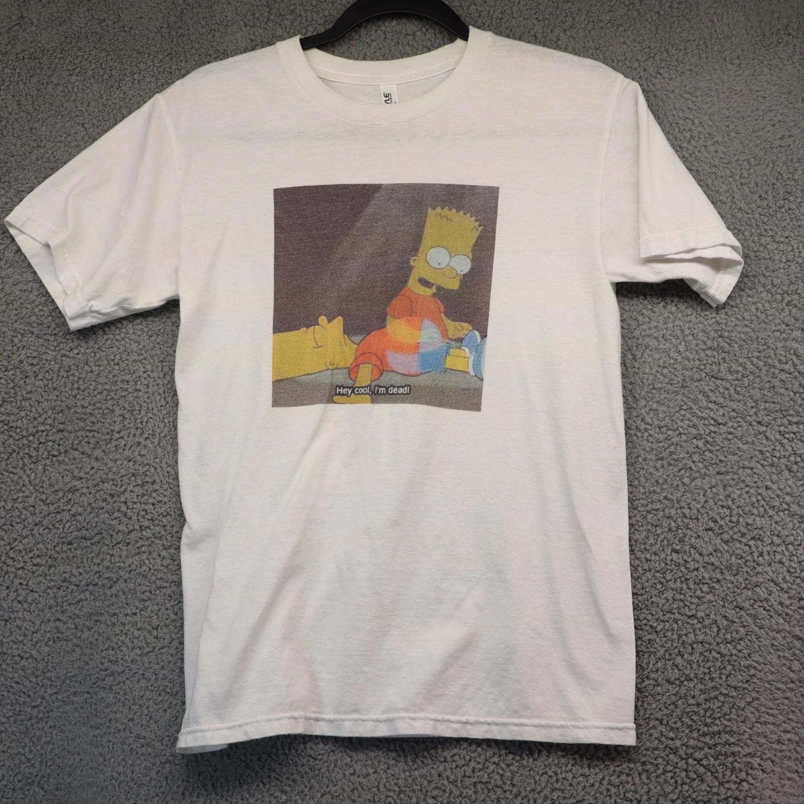 Other Simpsons Bart Shirt White Small Hey Cool Im Dead Funny Size US S / EU 44-46 / 1 - 2 Thumbnail