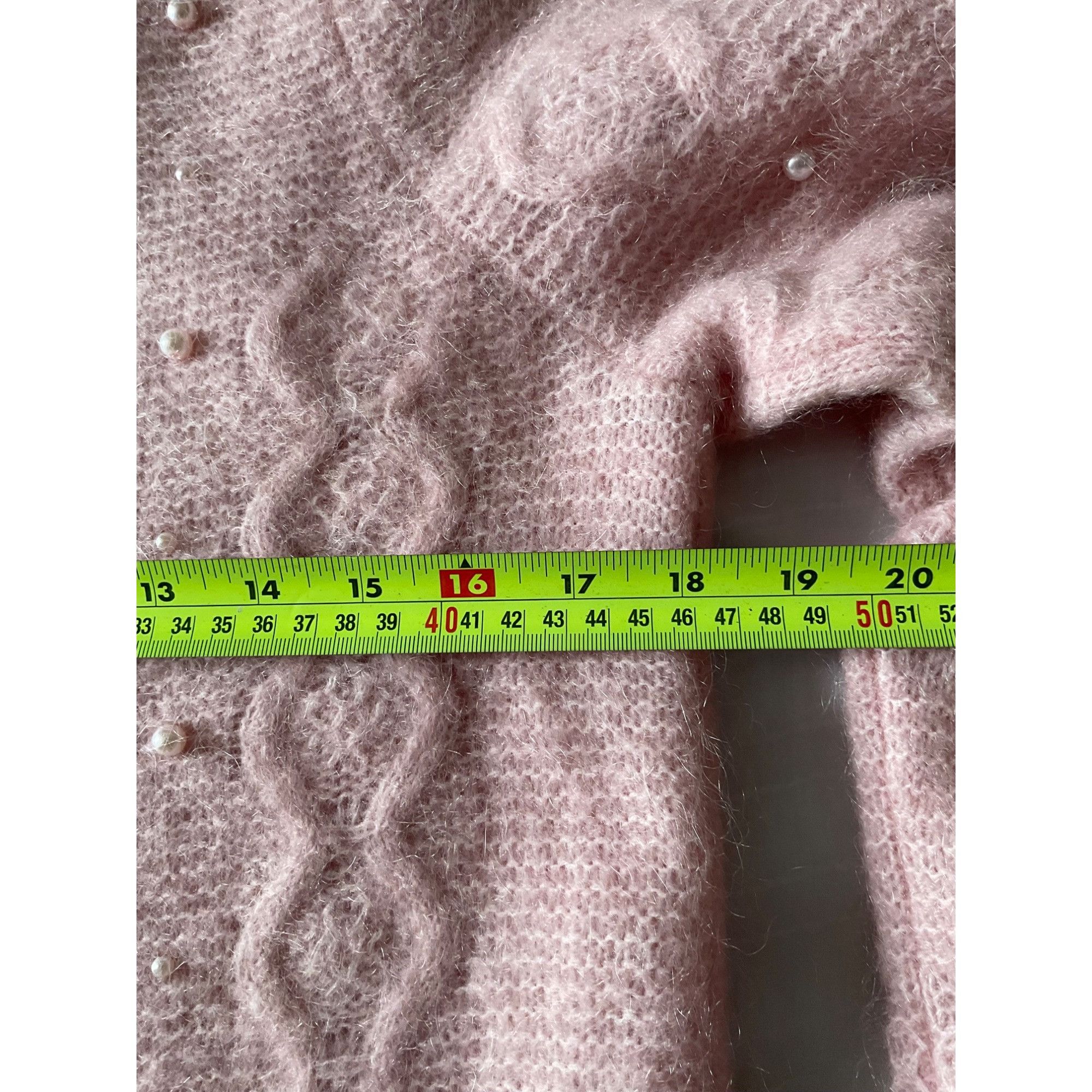 Sezane NWOT Sezane Nattie Cardigan Size M Powder Pink pearls bust36 Size M / US 6-8 / IT 42-44 - 6 Thumbnail
