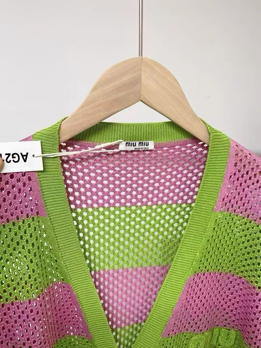 Miu Miu MIU MIU color blocked summer knit cardigan size 40 Size S / US 4 / IT 40 - 4 Thumbnail