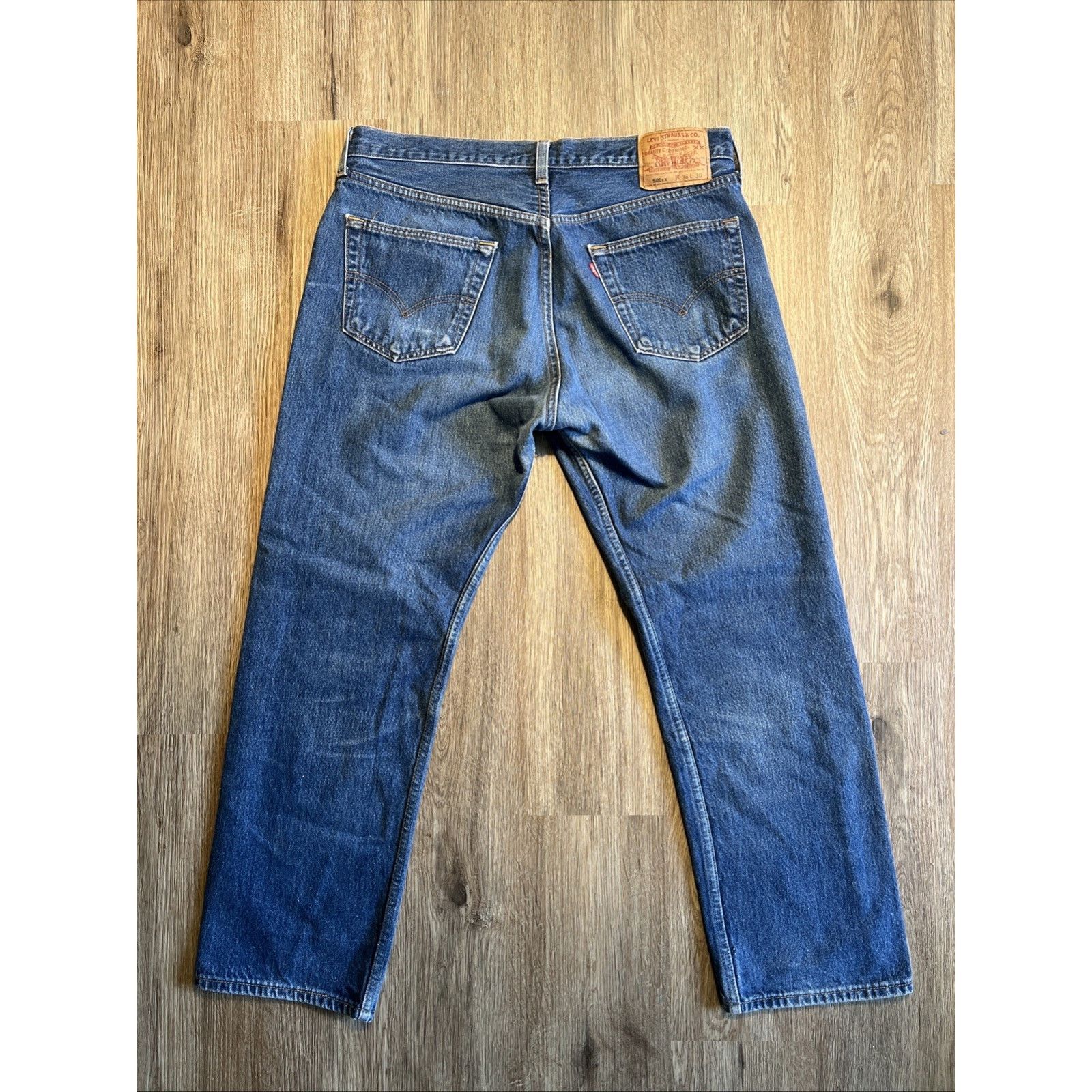 Levi's Vintage Levis 501 Jeans 34x26 90s Blue USA Made Denim Hige Size US 34 / EU 50 - 1 Thumbnail