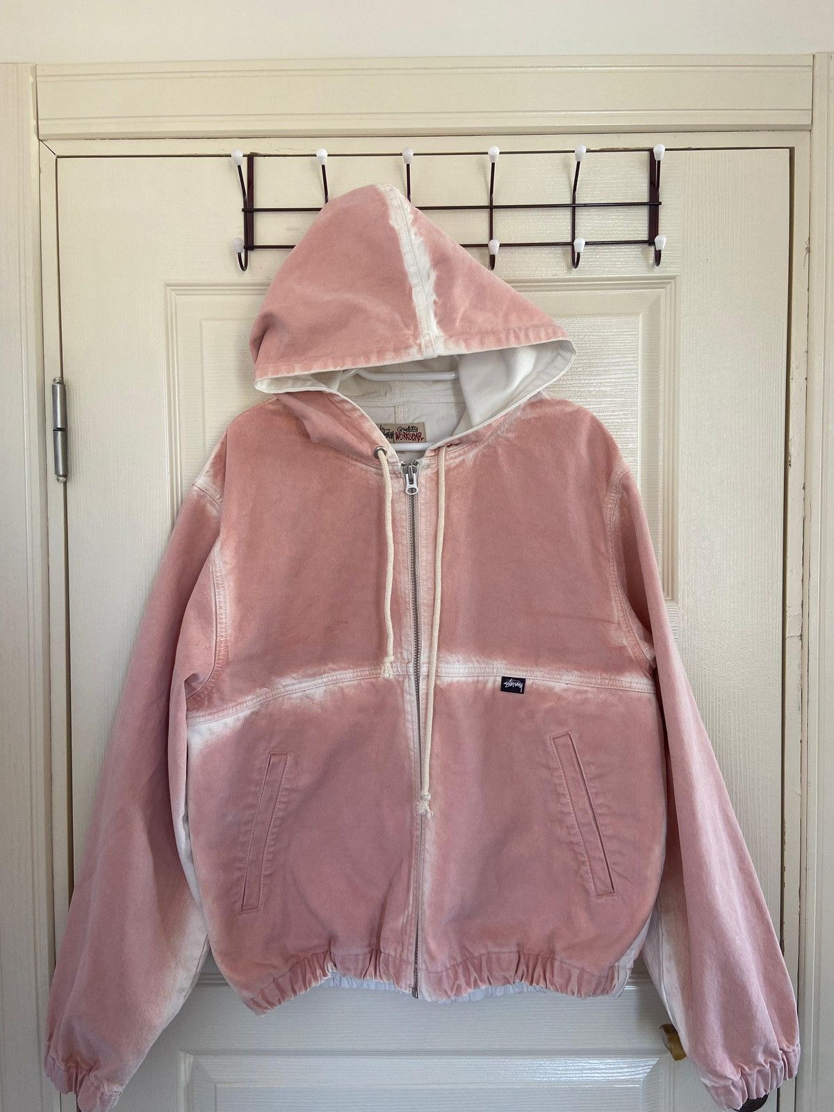 値下げ】STUSSY SPRAY DYE HOODED WORK JACKET-