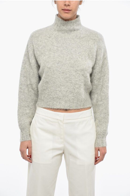 image of Rodebjer Solid Color Turtleneck Falala Sweater in Grey, Women's (Size XS)