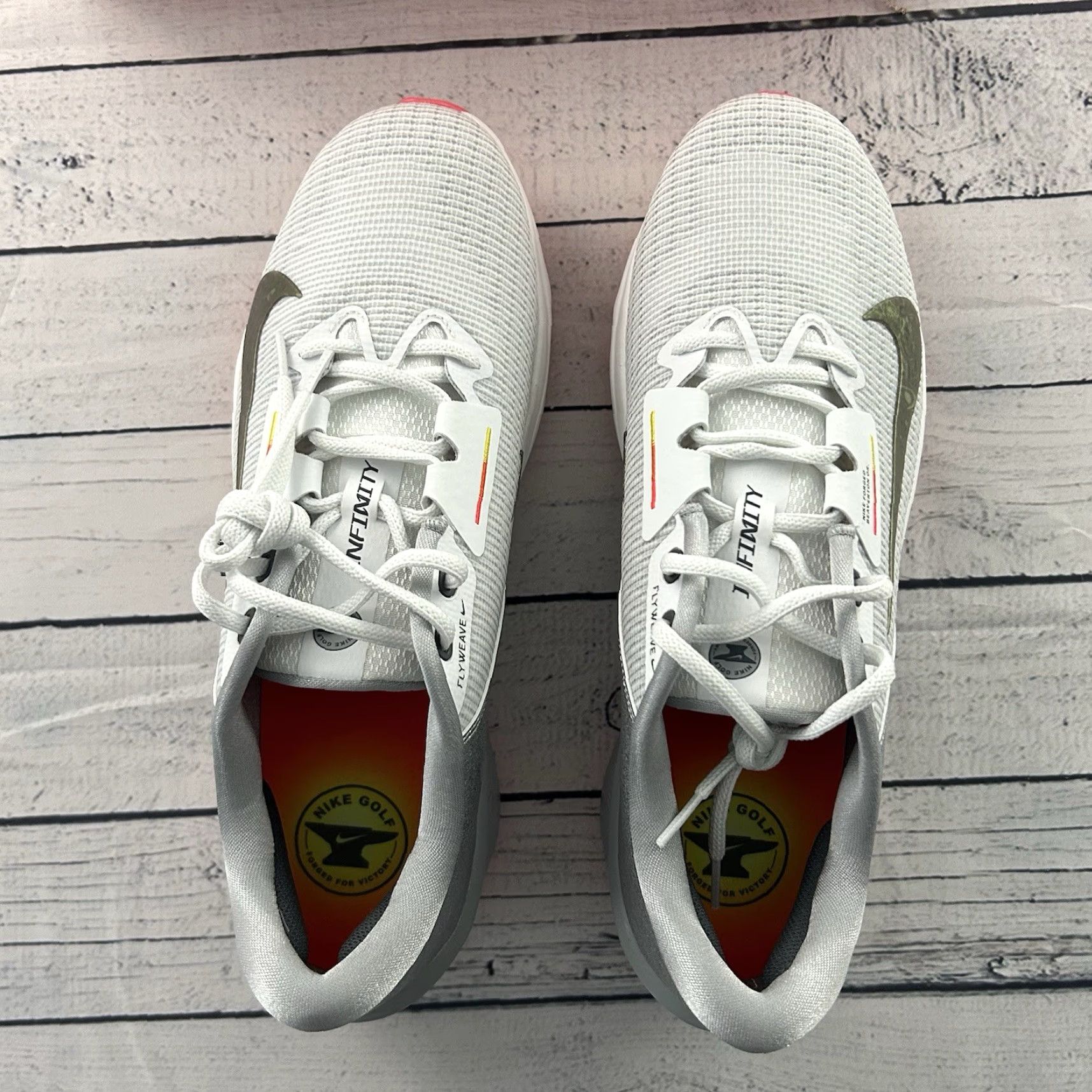 Nike Nike Infinity Tour 2 NRG US Open Golf HM9678-100 Mens Size 12.5 White Nike Infinity Tour 2 Sneakers Golf Shoes HM9678-100 Mens Size 12.5 White Size US 12 / EU 45 - 5 Thumbnail