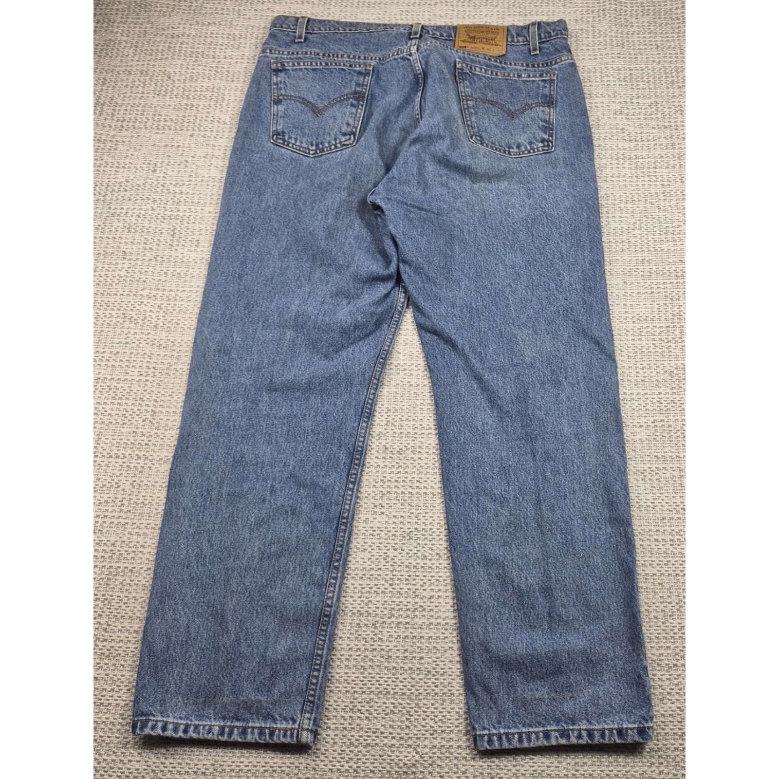 Levi's VINTAGE Levi's Jeans 505 Men's 40x30 Blue Regular Fit Straight Leg Denim Orange Tab Size US 40 / EU 56 - 2 Thumbnail