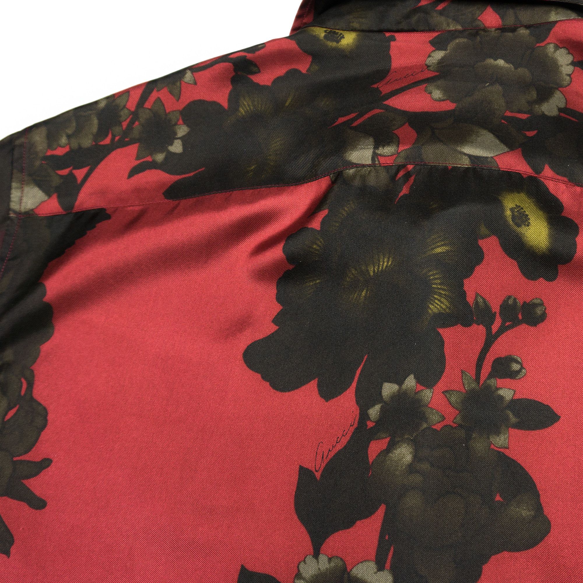 Gucci Gucci SS01 Red Silk Floral Shirt Size US M / EU 48-50 / 2 - 8 Thumbnail