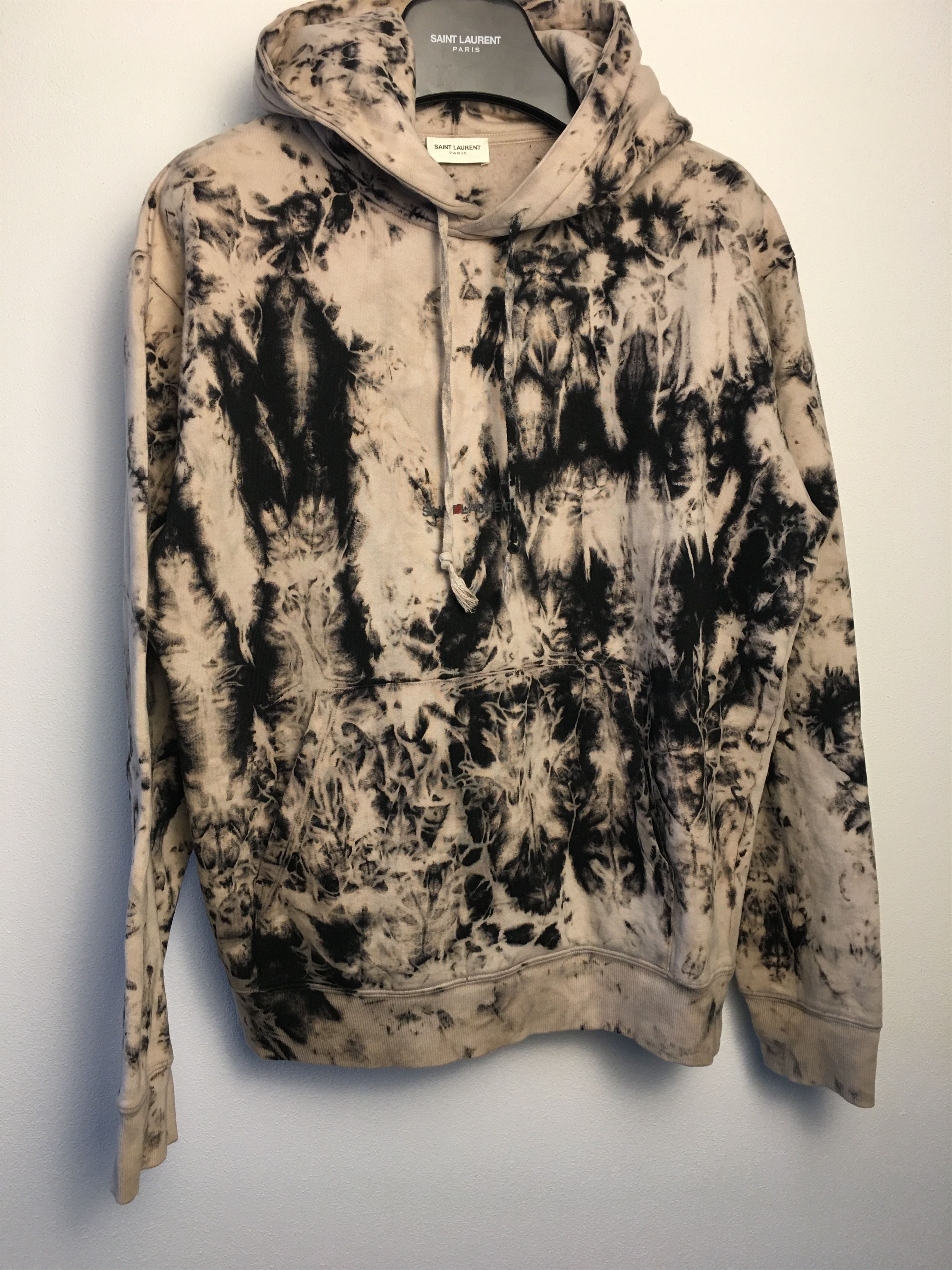 image of Saint Laurent Paris Ss'21 Hoodie Tie-Dye, Men's (Size Small)