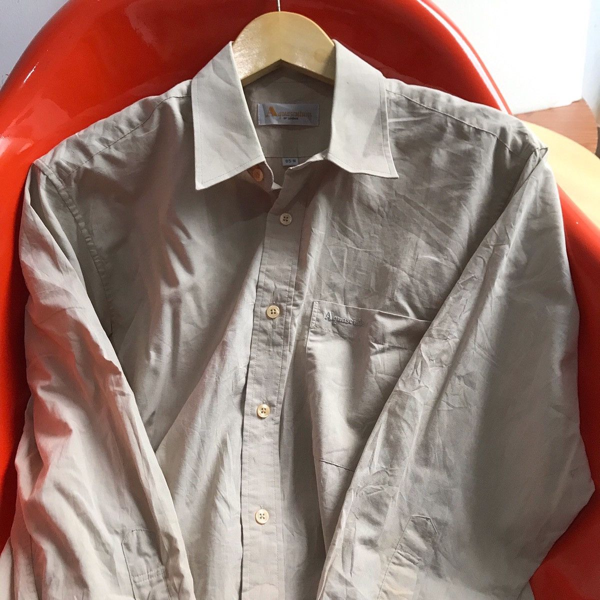 Aquascutum × Designer Vintage Aquascutum Of London Solid ButtoShirt Made In Japan Size US L / EU 52-54 / 3 - 2 Thumbnail