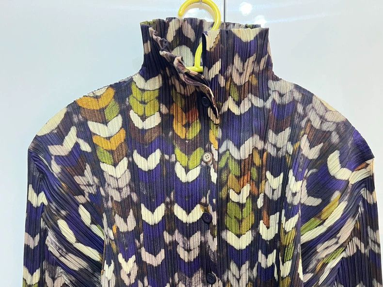 Issey Miyake Issey Miyake Wheat ear flower pleated long-sleeved shirt Size XL / US 12-14 / IT 48-50 - 2 Thumbnail