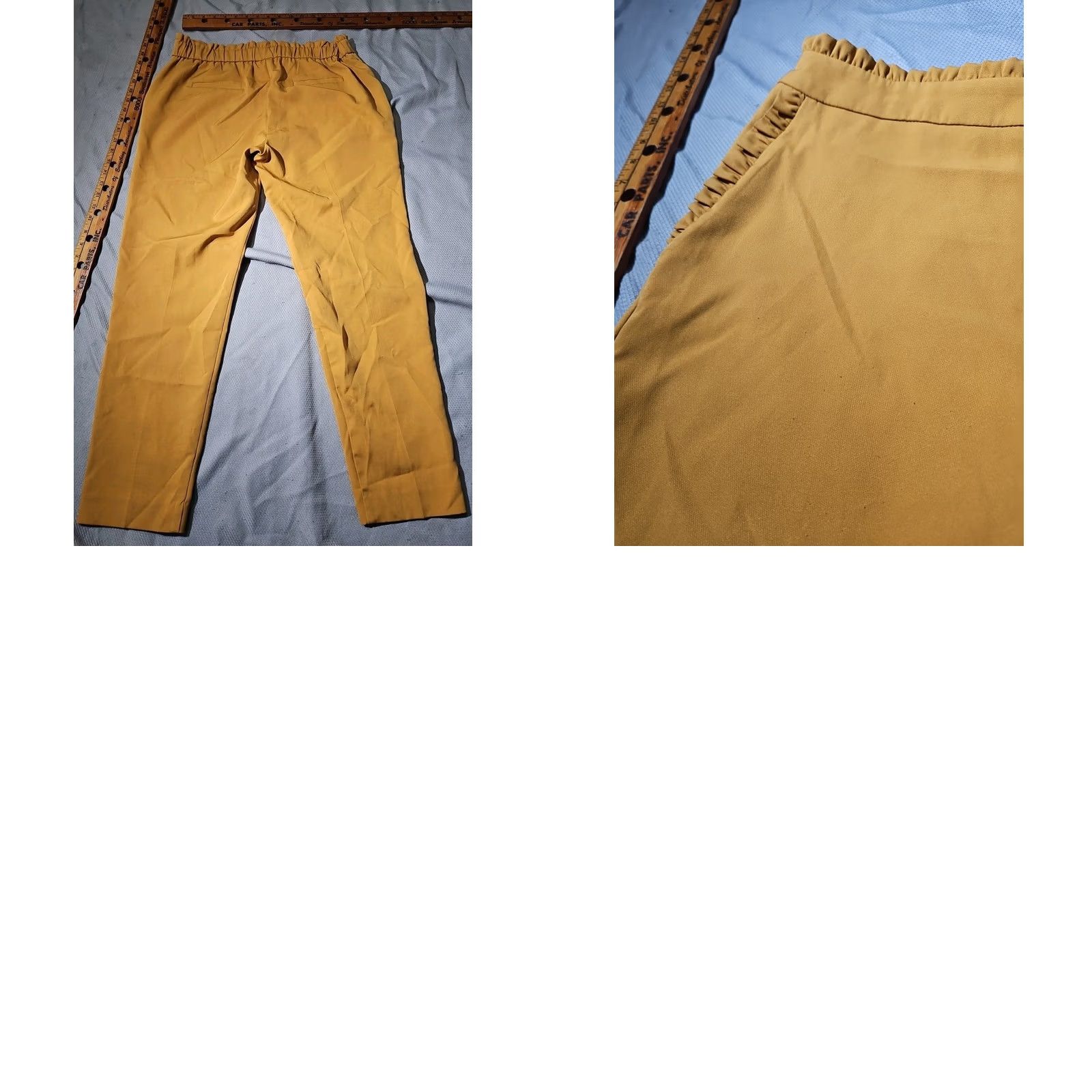 Vintage VINTAGE Flirtatious Young Contemporary Pants Womens Large Yellow Mustang Pull On Ruffle Size 36" / US 14 / IT 50 - 9 Thumbnail