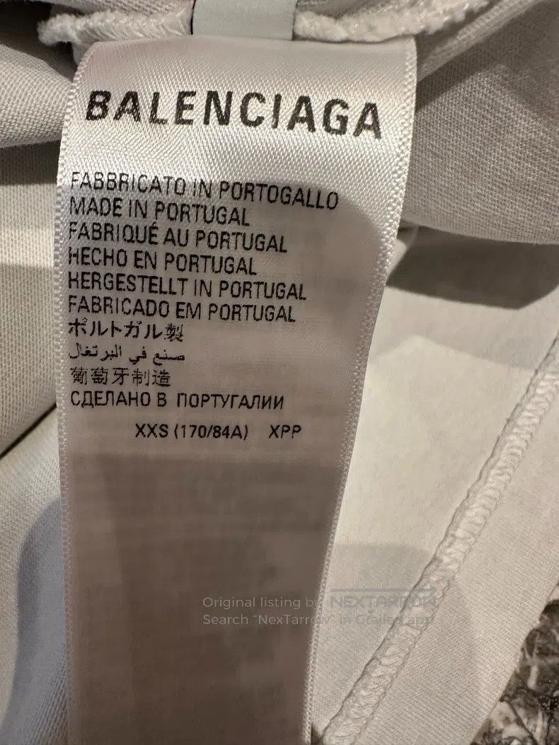 Balenciaga Balenciaga Grey-white Design Team series letter distressed Size US XXS / EU 40 - 6 Thumbnail
