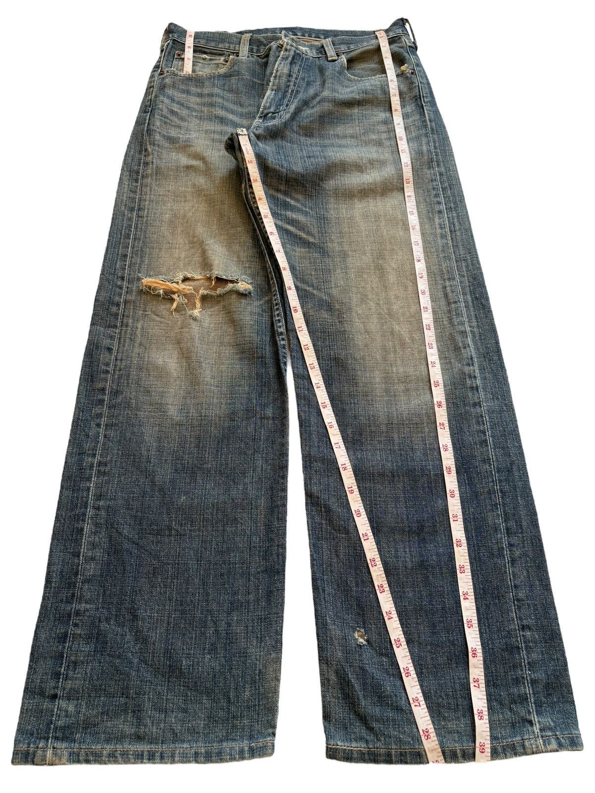 Levi's Vintage 90s Levis 503 Rusty Mud Wash Rip Loose Baggy Jeans Size US 29 - 13 Thumbnail