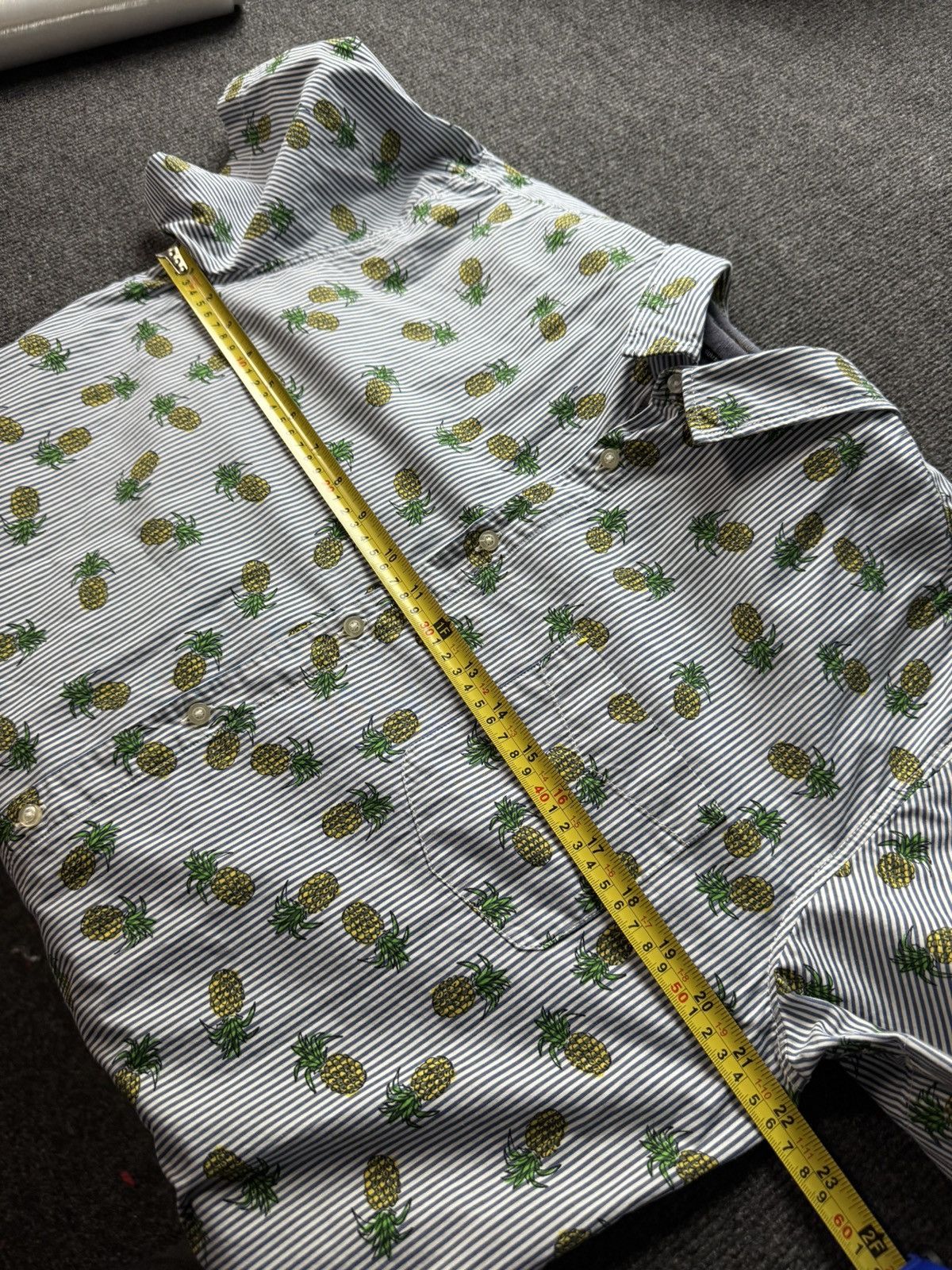 Hugo Boss Luxury 00s BOSS Hugo Boss Pineapple Stripe Shirt XL Slim Size US L / EU 52-54 / 3 - 14 Thumbnail