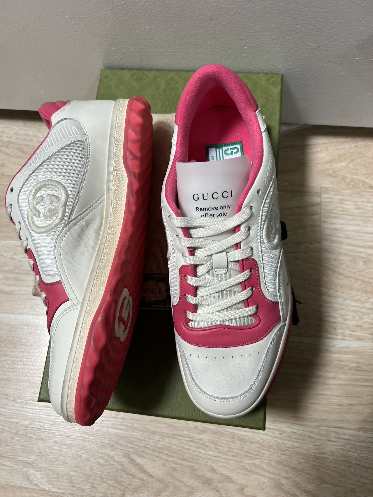 Gucci Gucci MAC80 Sneaker 'Off White Pink' 749909-AAB79-9152 Size US 10 / IT 40 - 3 Thumbnail