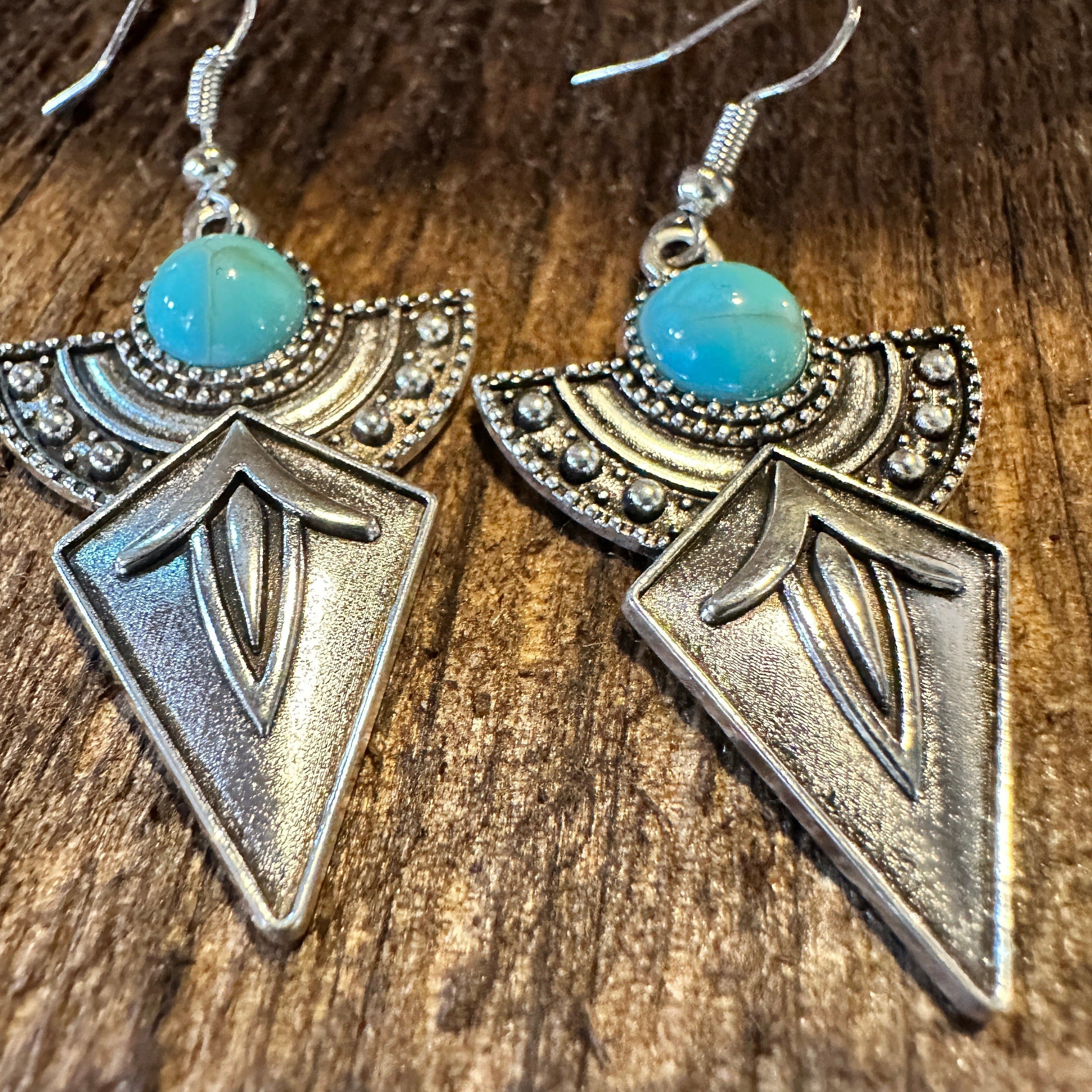 Other Boho Hippie Vintage Arrow Dangle Wire Earrings, Turquoise St Size ONE SIZE - 9 Thumbnail