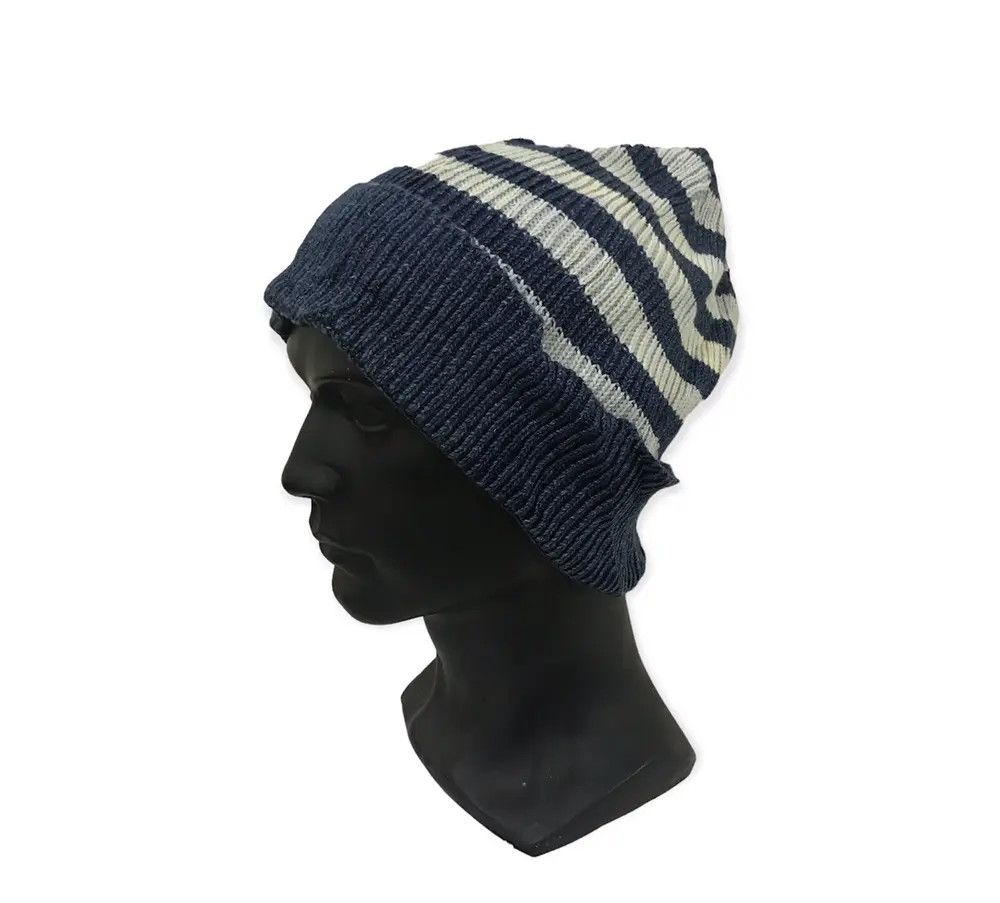Japanese Brand × Vintage Japanese Brand Beams Stripe Design Beanie Hat Size ONE SIZE - 1 Thumbnail
