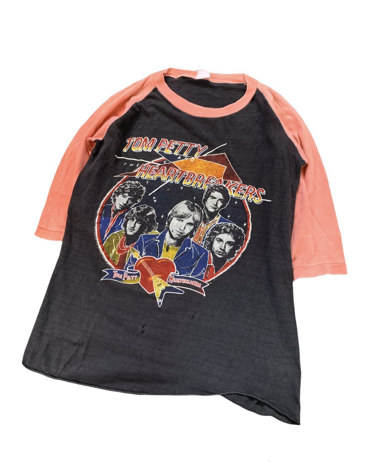 image of Band Tees x Made In USA Vintage 80's Tom Petty And The Heart Breakers Us Tour Shirt in Black (Size 