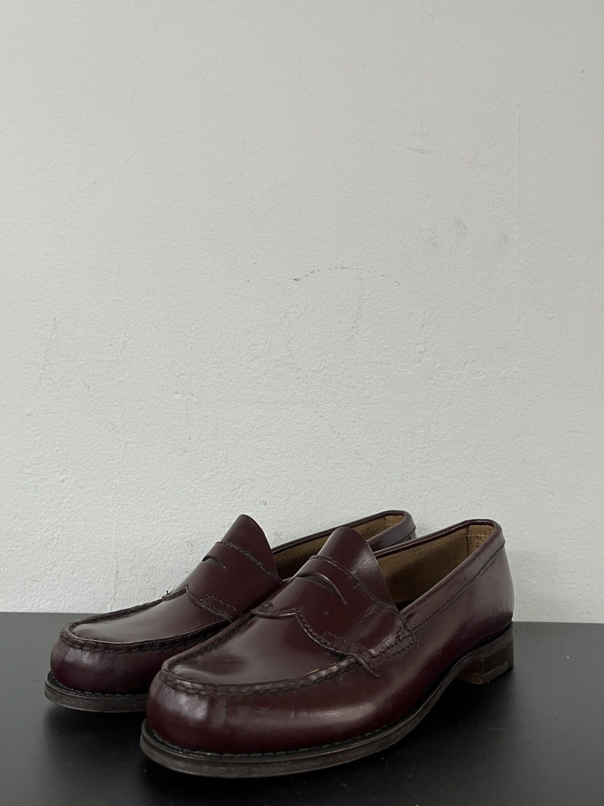 Vintage G.H Bass Weejuns The Row Inspired Burgundy Penny Loafers Size US 7 / IT 37 - 1 Thumbnail