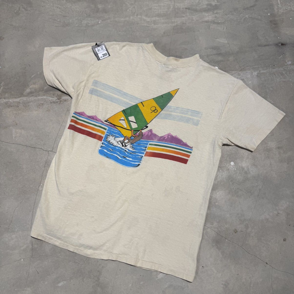 Other Vintage 70s OP OCEAN PACIFIC WINDSURFER RAINBOW SURFWEAR Size US M / EU 48-50 / 2 - 1 Thumbnail