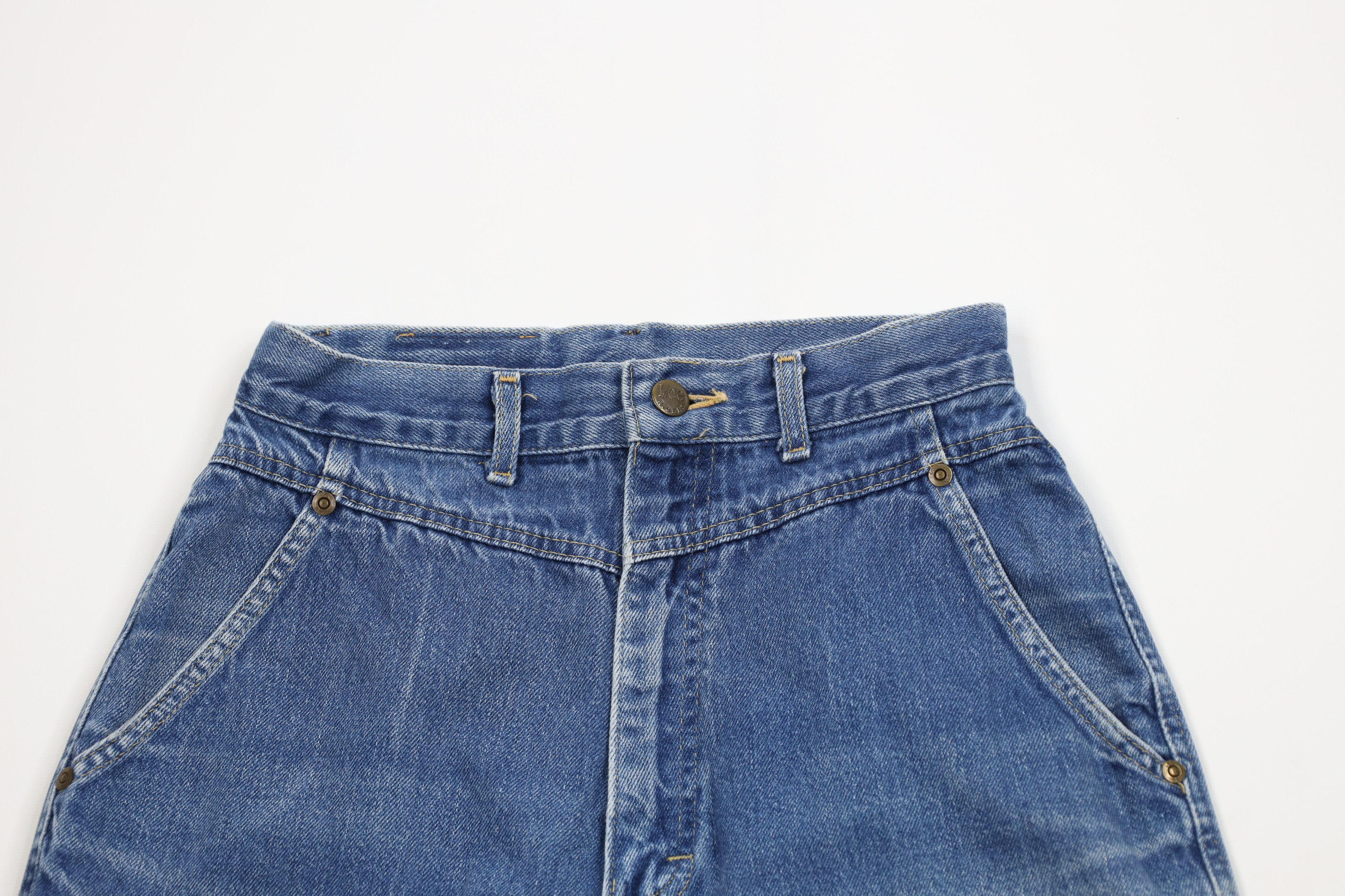 Lee Vintage 80s 90s Lee High Waist Tapered Leg Denim Jeans USA Size 32" / US 10 / IT 46 - 2 Thumbnail