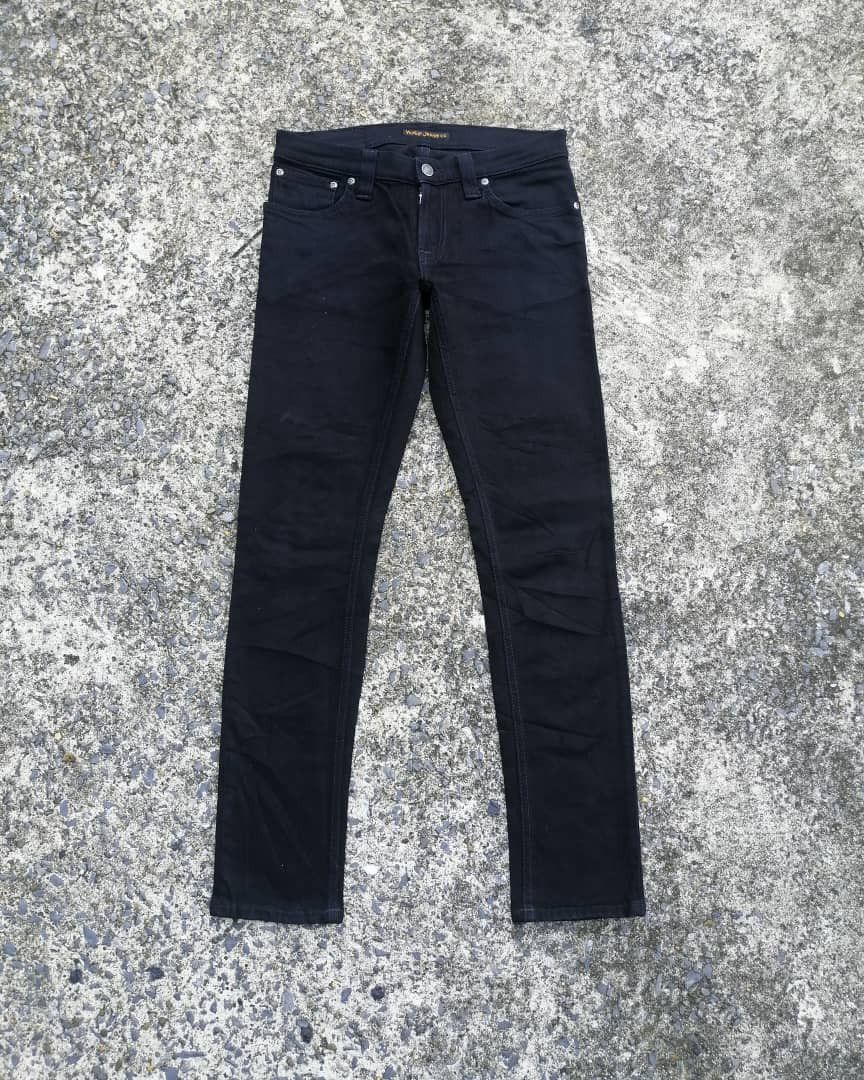 Nudie Jeans Nudie Jeans N796 Tight Long John Org. Black Black Jeans Size 28" / US 6 / IT 42 - 2 Thumbnail