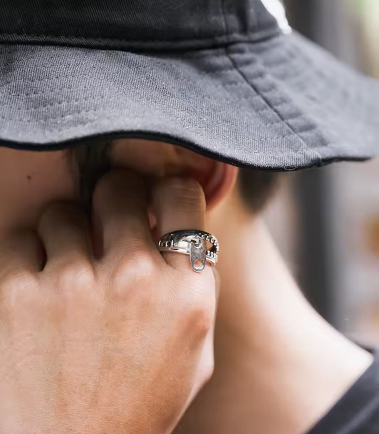 Jewelry Silver 925 Gothic Punk Open Retro Unisex Ring Size ONE SIZE - 4 Thumbnail