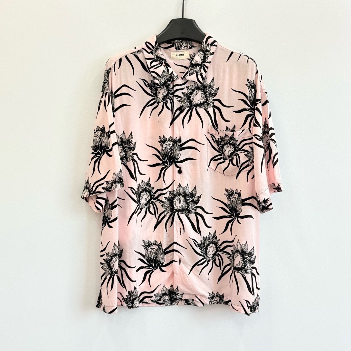 Celine Celine Pink King Protea Print Hawaiian Shirt Size US M / EU 48-50 / 2 - 1 Thumbnail