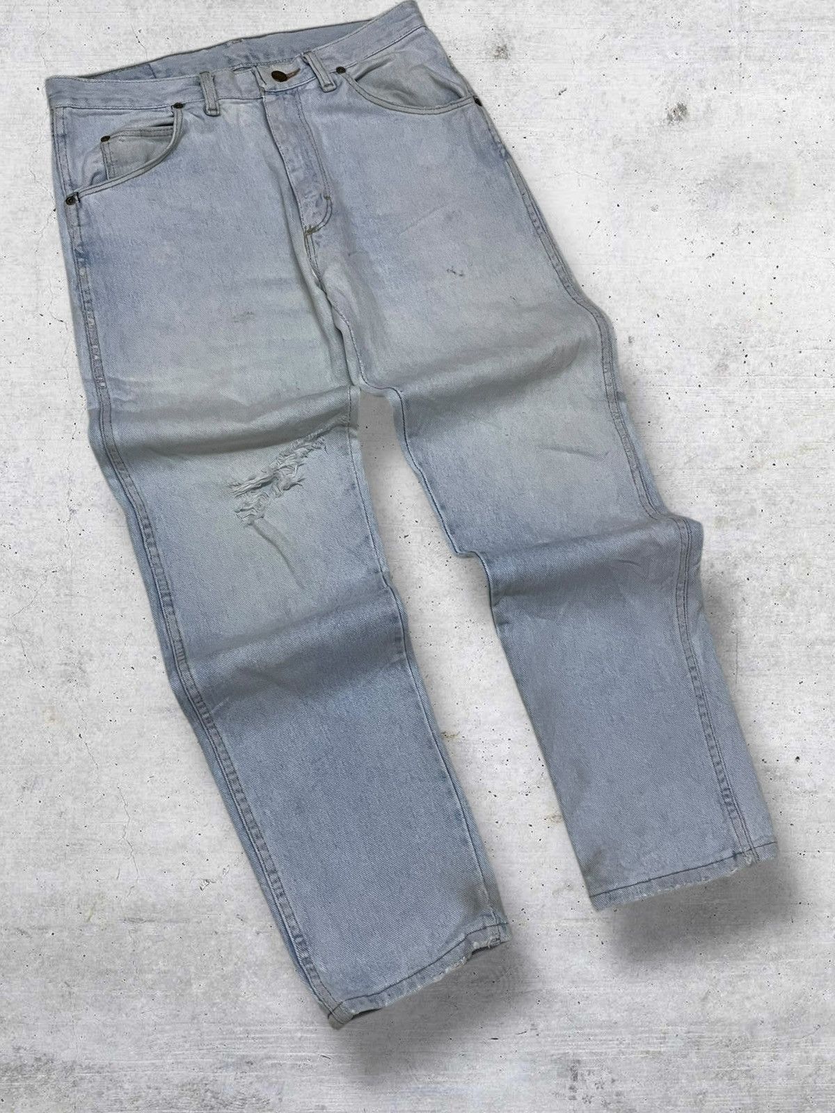 Wrangler VINTAGE WRANGLER USA DESIGNER BLUEWASHED REGULAR OLD DENIM Size US 30 / EU 46 - 2 Thumbnail