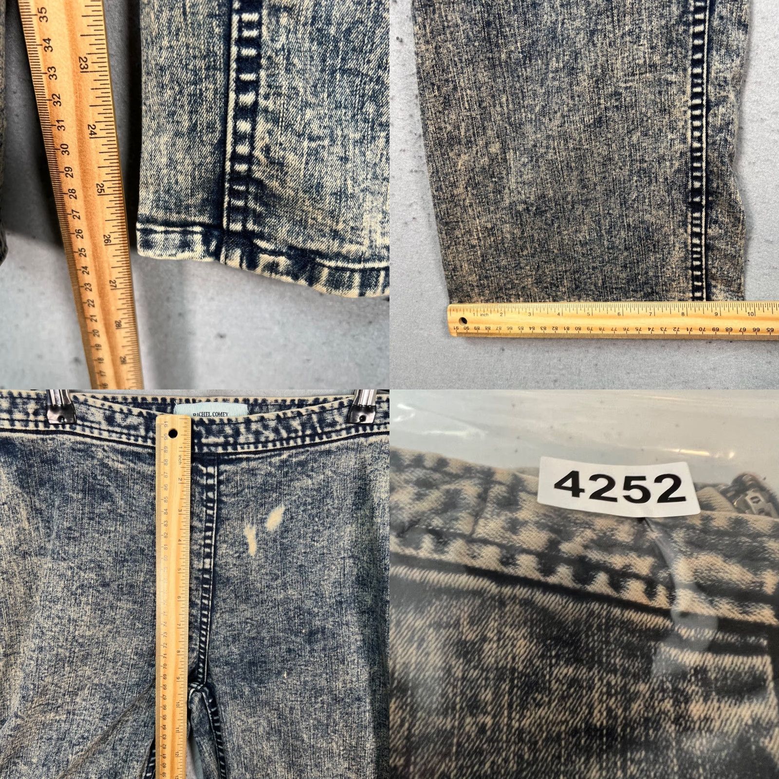 Rachel Comey Rachel Comey Womens Jeans Wide-Leg 4 Acid Wash Denim 28in Inseam Blue 5-Pocket Spring Summer Fall Womens Jeans Size 27" / US 4 / IT 40 - 8 Thumbnail
