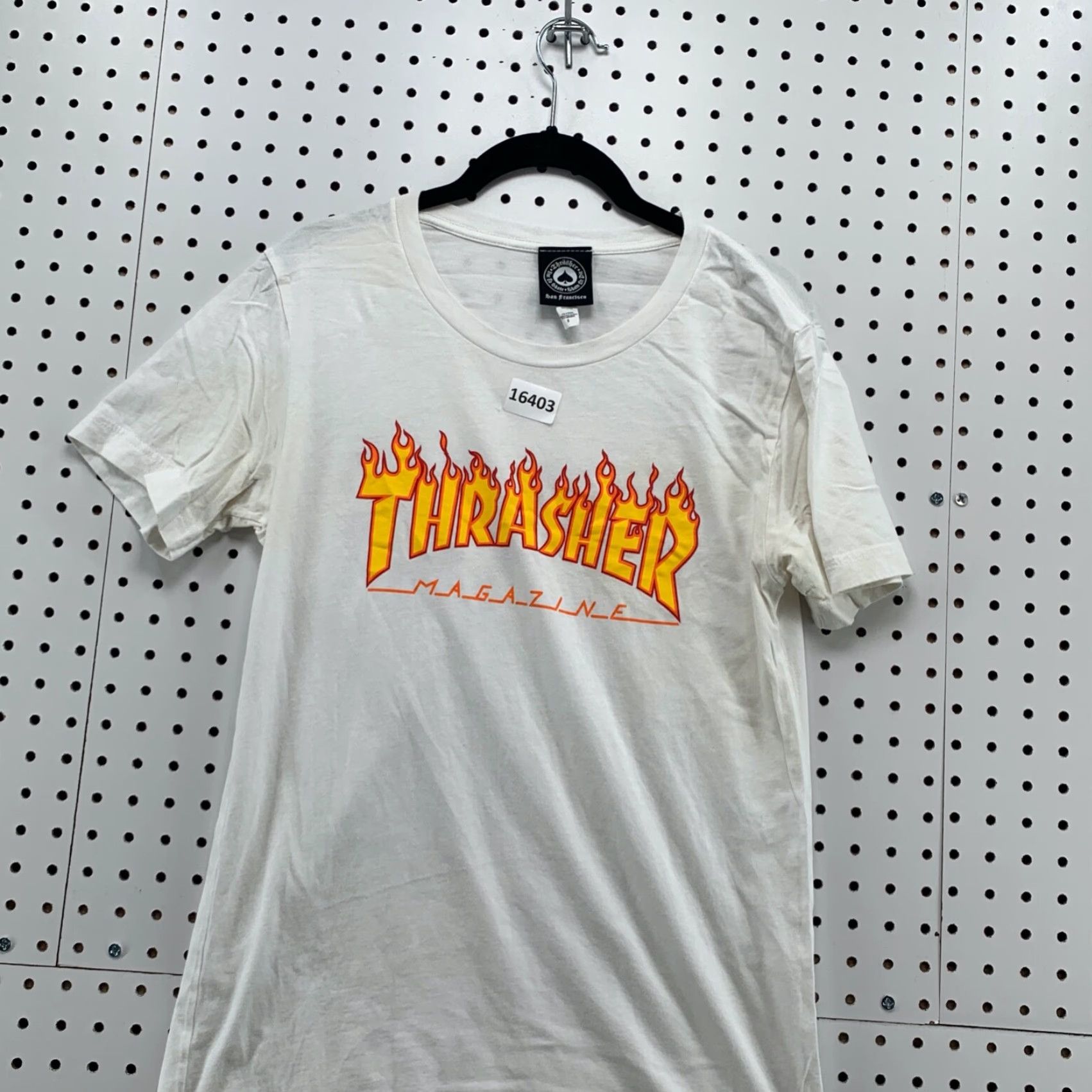 Thrasher Thrasher Shirt White Small Adult Short Sleeve Yellow Flames Skateboard VINTAGE Size US S / EU 44-46 / 1 - 6 Thumbnail