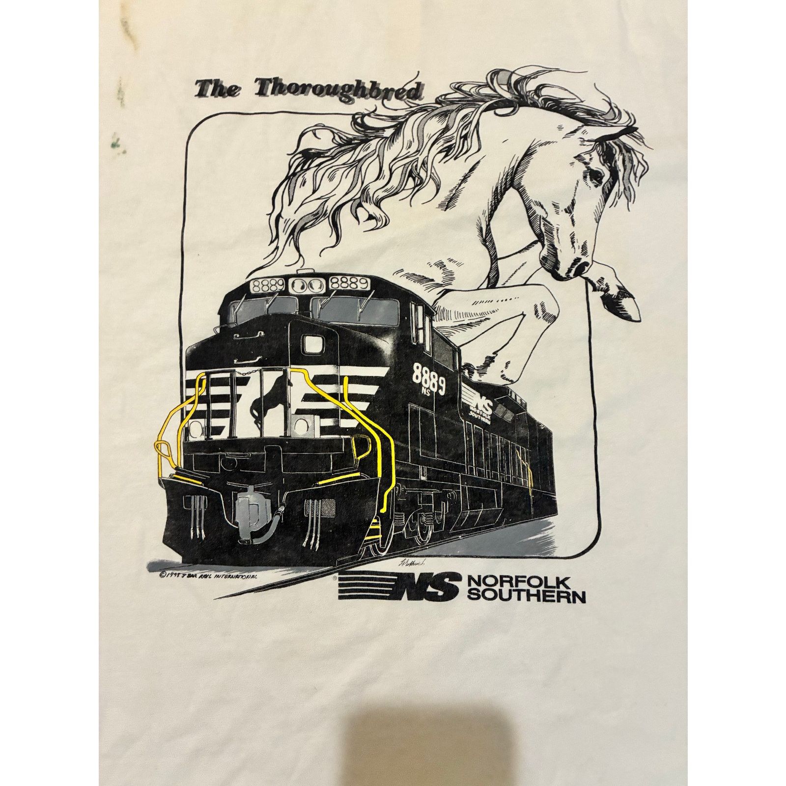 Hanes Vintage 1995 Norfolk Southern Thoroughbred White XXL T-Shirt Size US XXL / EU 58 / 5 - 2 Thumbnail