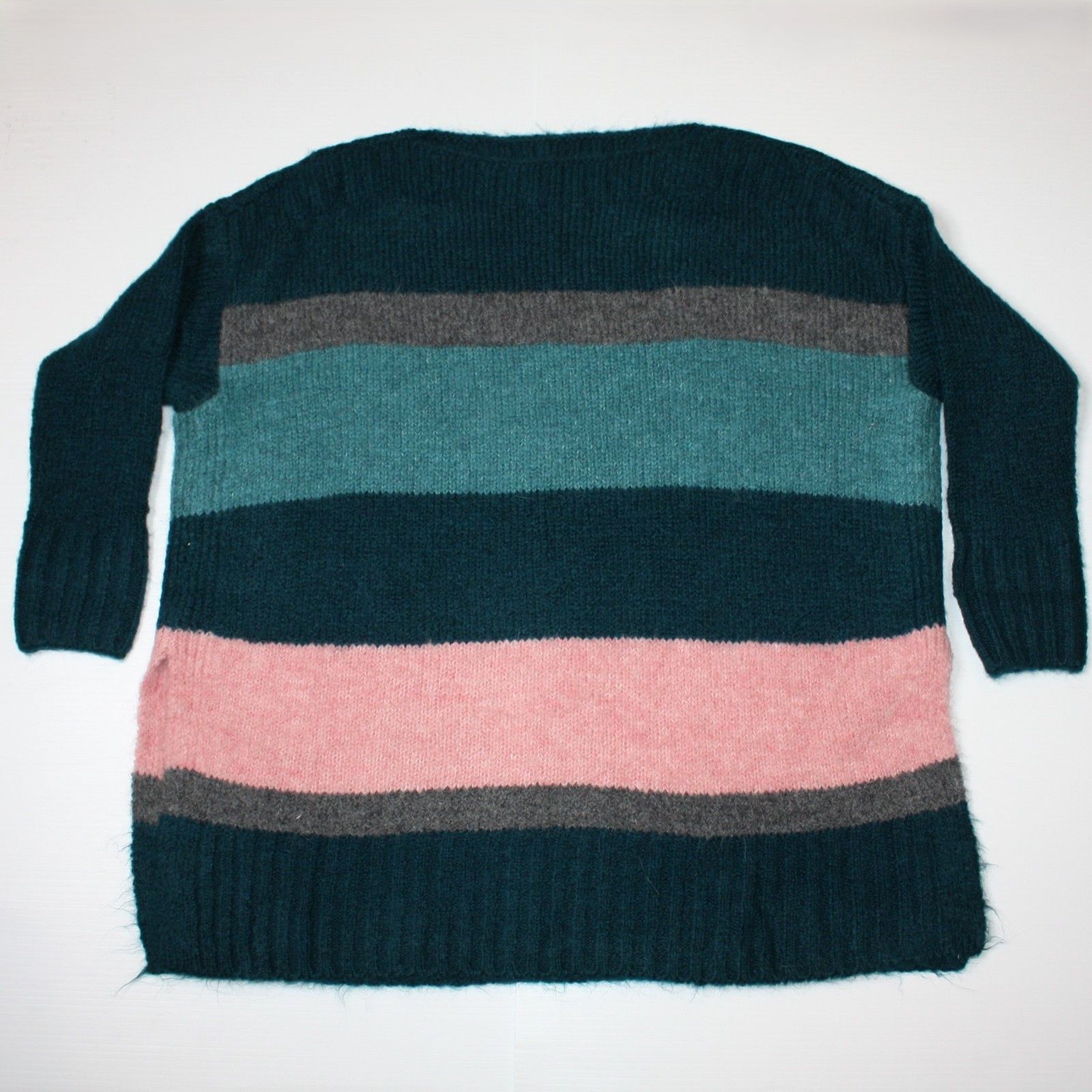 Loft Loft Lou & Grey Striped Plushfuzz Poncho Sweater in size M Size M / US 6-8 / IT 42-44 - 5 Thumbnail