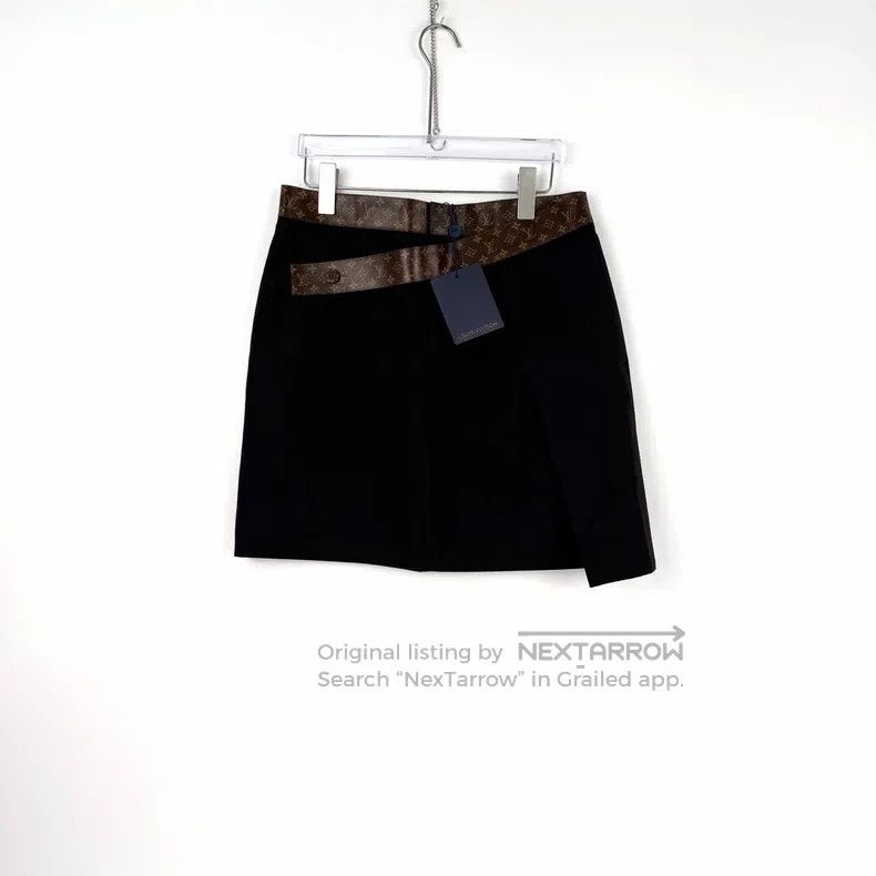 Louis Vuitton Louis Vuitton Black presbyopic full print leather belt woo Size 33" - 3 Thumbnail